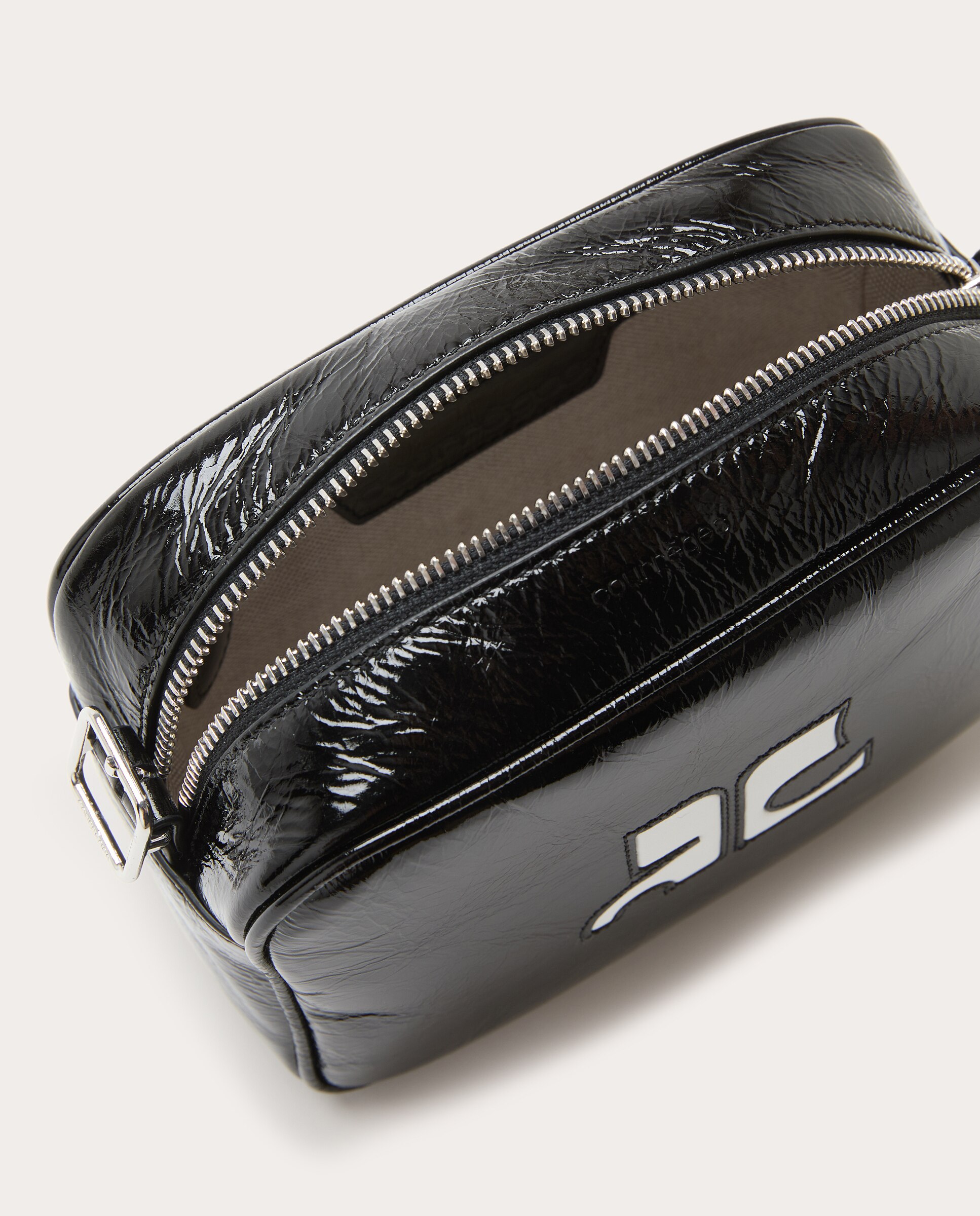 Bolso de hombro Camera de vinilo - Negro Negro-4