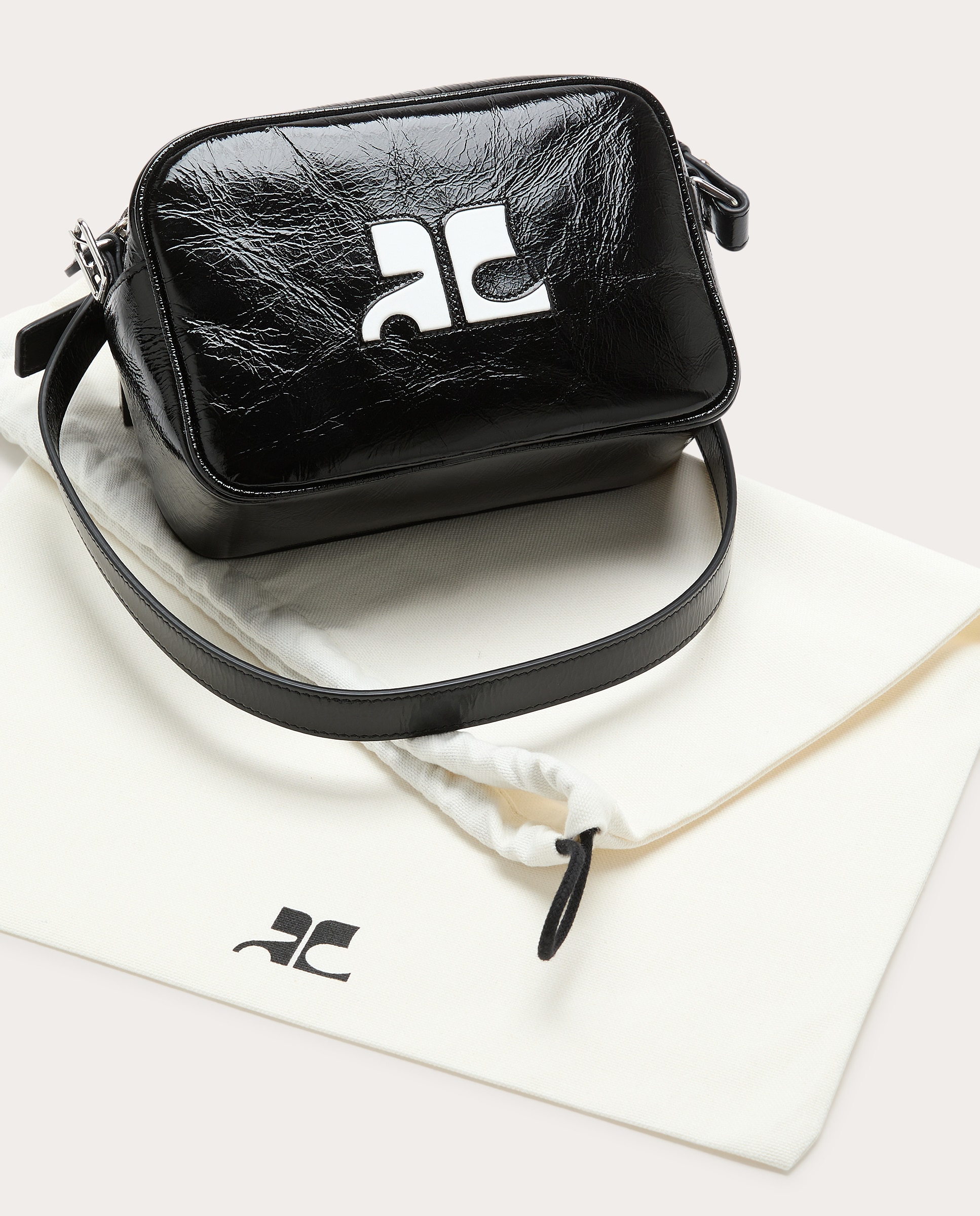 Bolso de hombro Camera de vinilo - Negro Negro-6