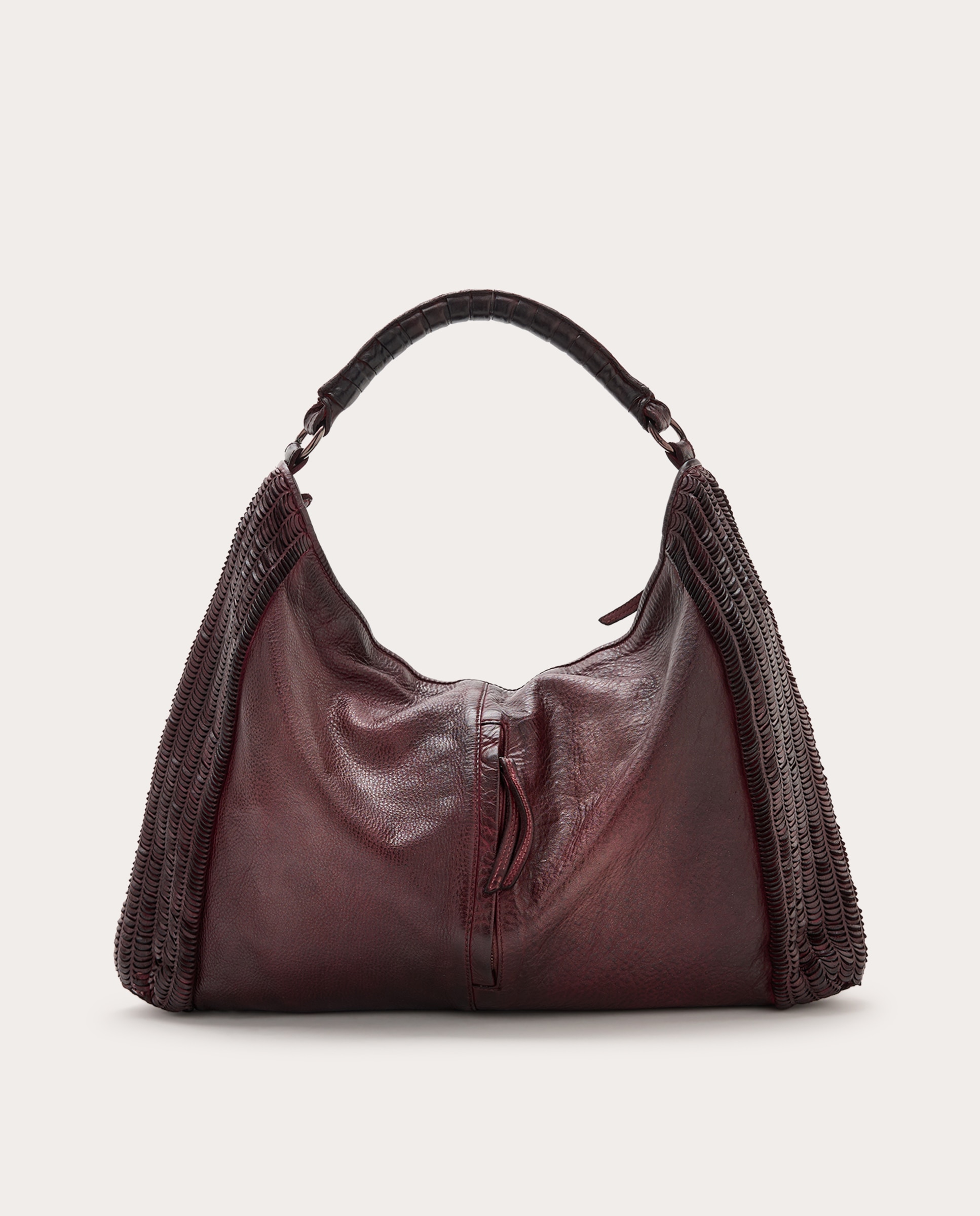 Imagen 2 de Bolso de hombro de piel - Burdeos Burdeos