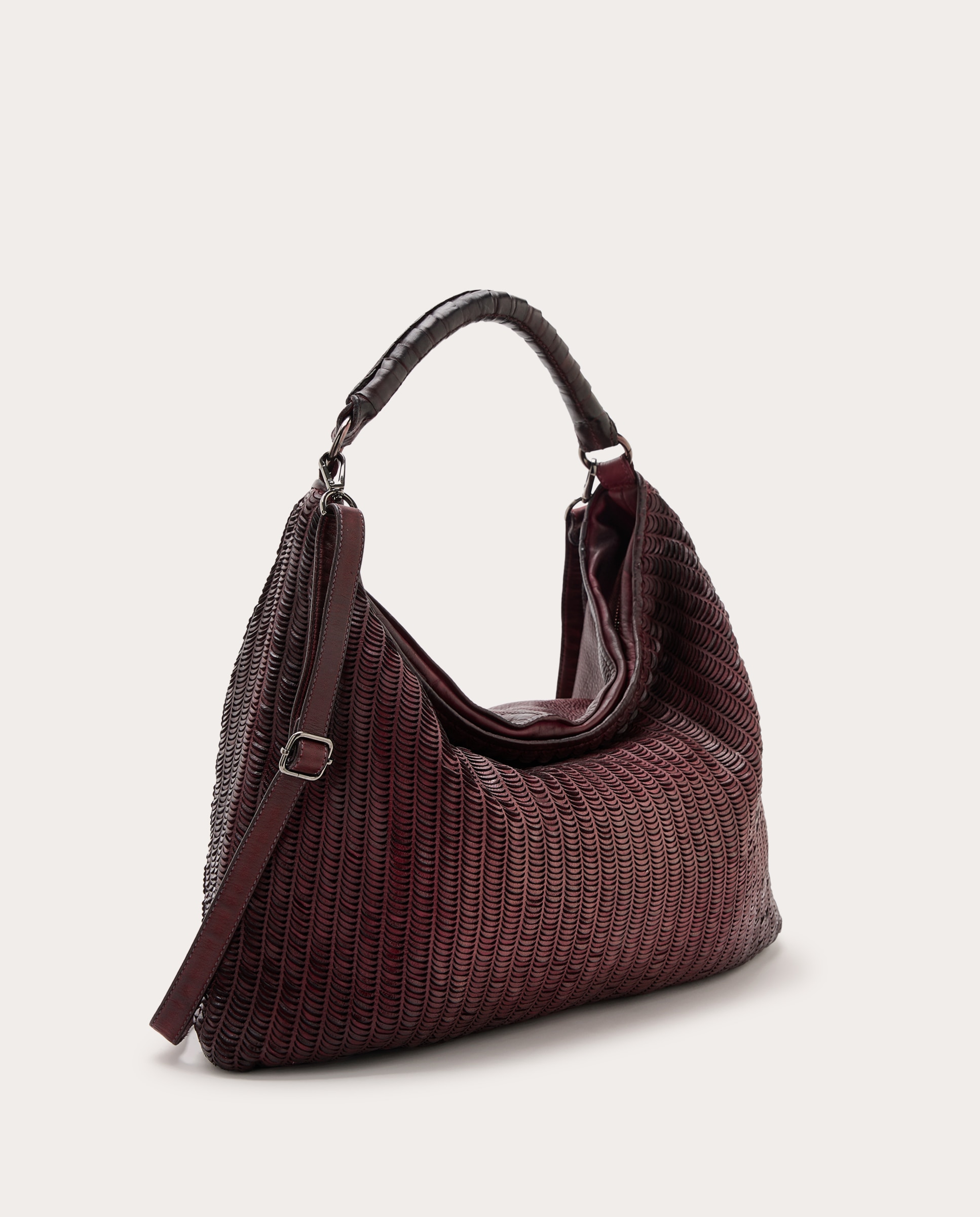 Imagen 3 de Bolso de hombro de piel - Burdeos Burdeos