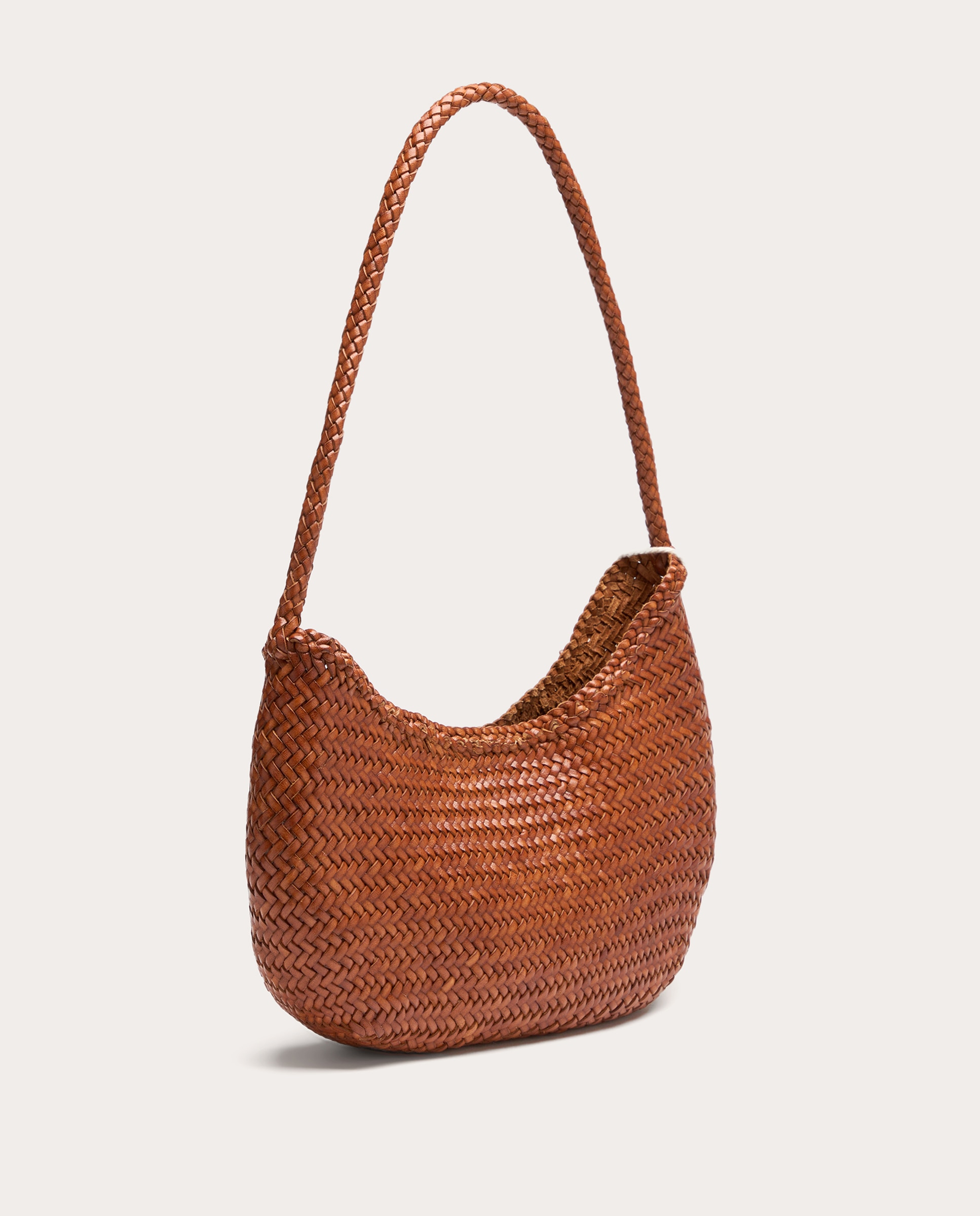 Mala de Ombro Nova Luna em Pele Castanho-claro-2