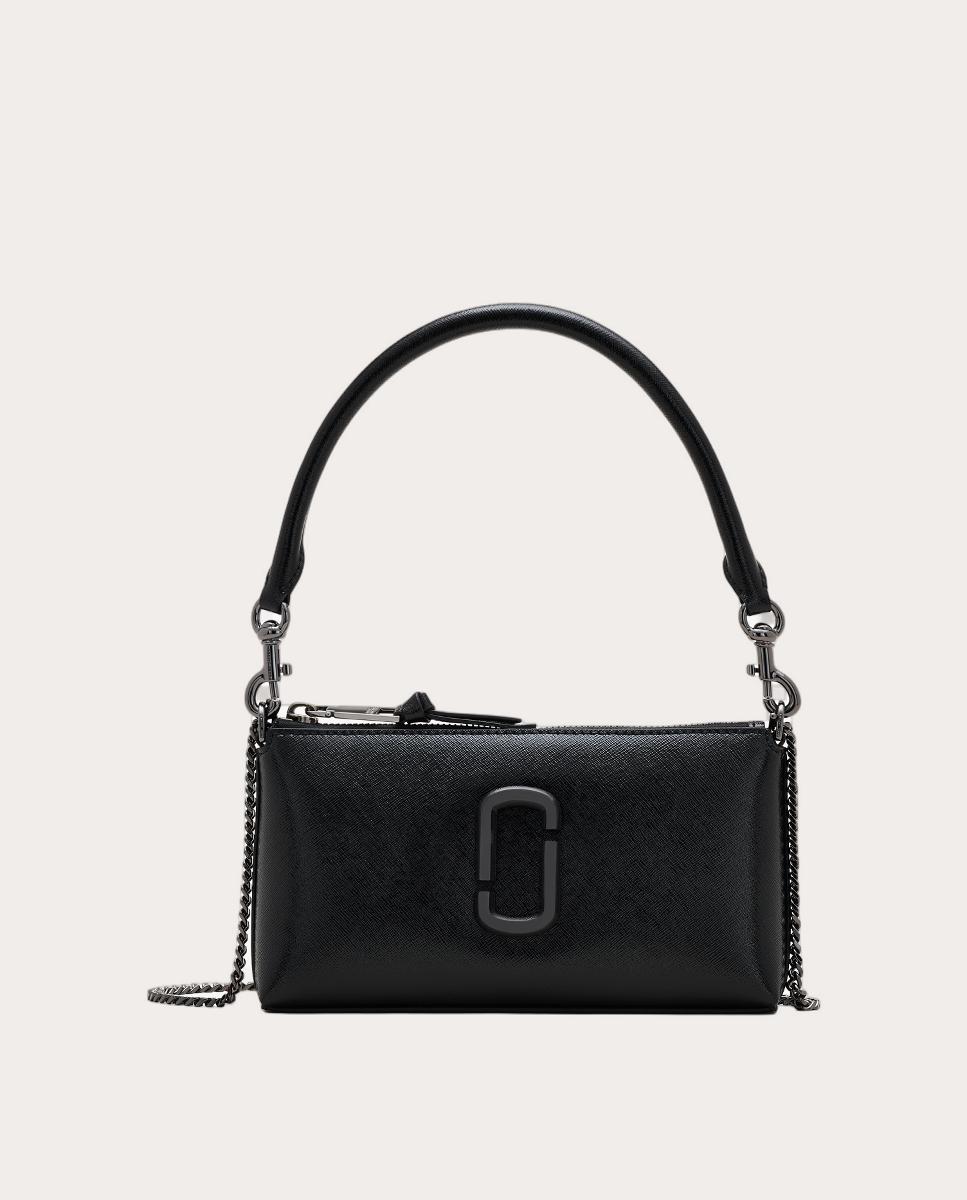 Mala de Ombro Pochette em Pele Preto-1