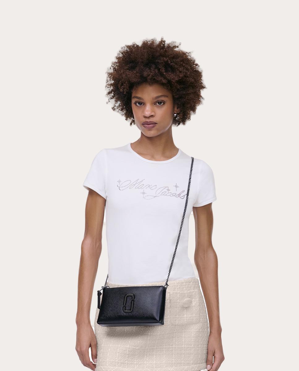 Mala de Ombro Pochette em Pele Preto-2