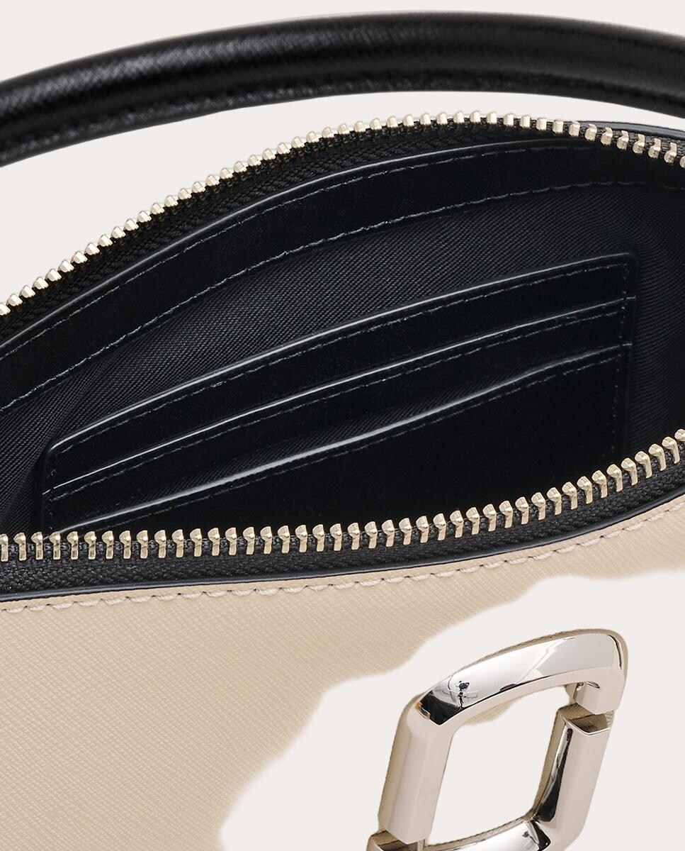 Mala de Ombro Pochette em Pele Branco-3