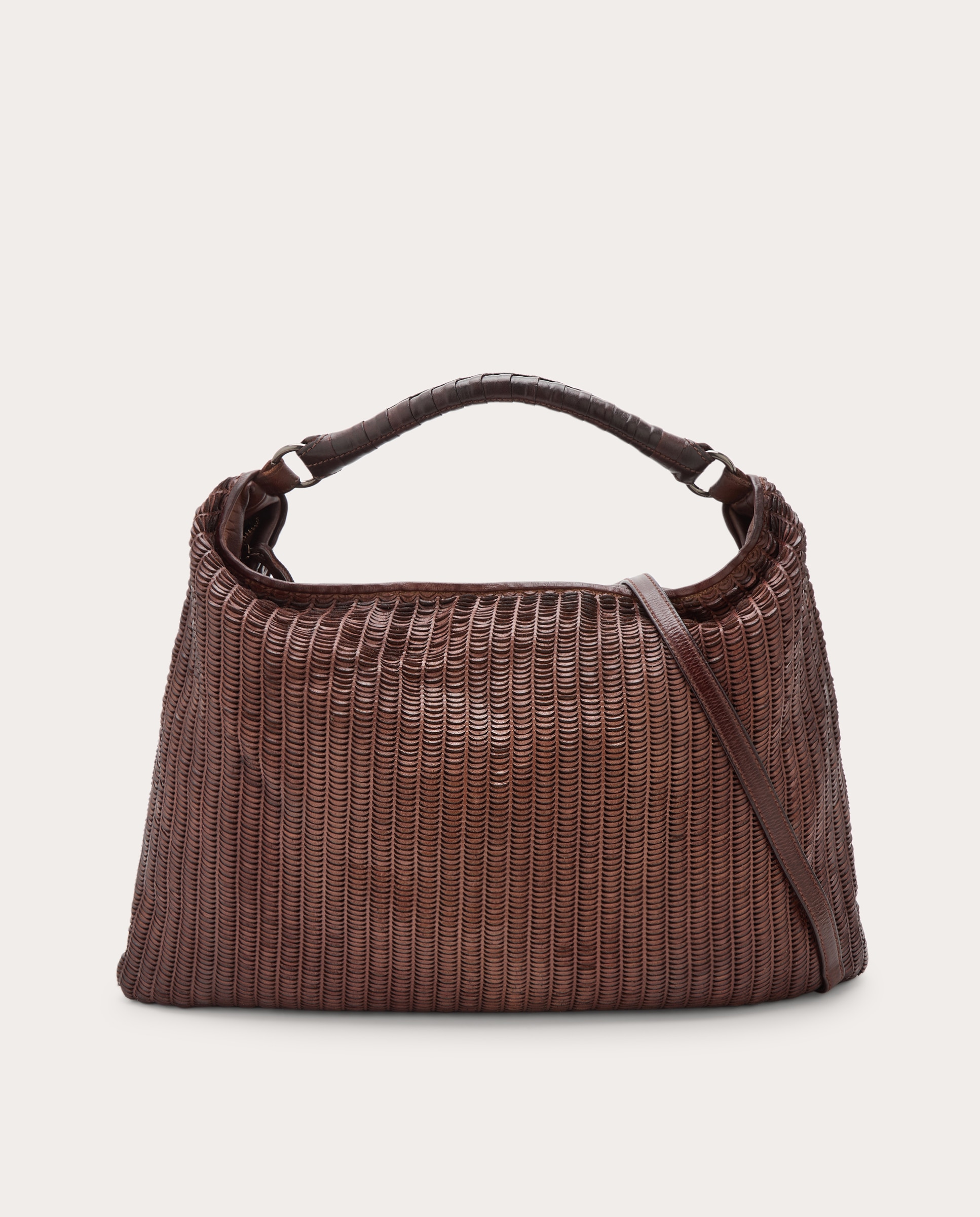 Imagem 0 de Mala de Ombro Lune Entrançada em Pele