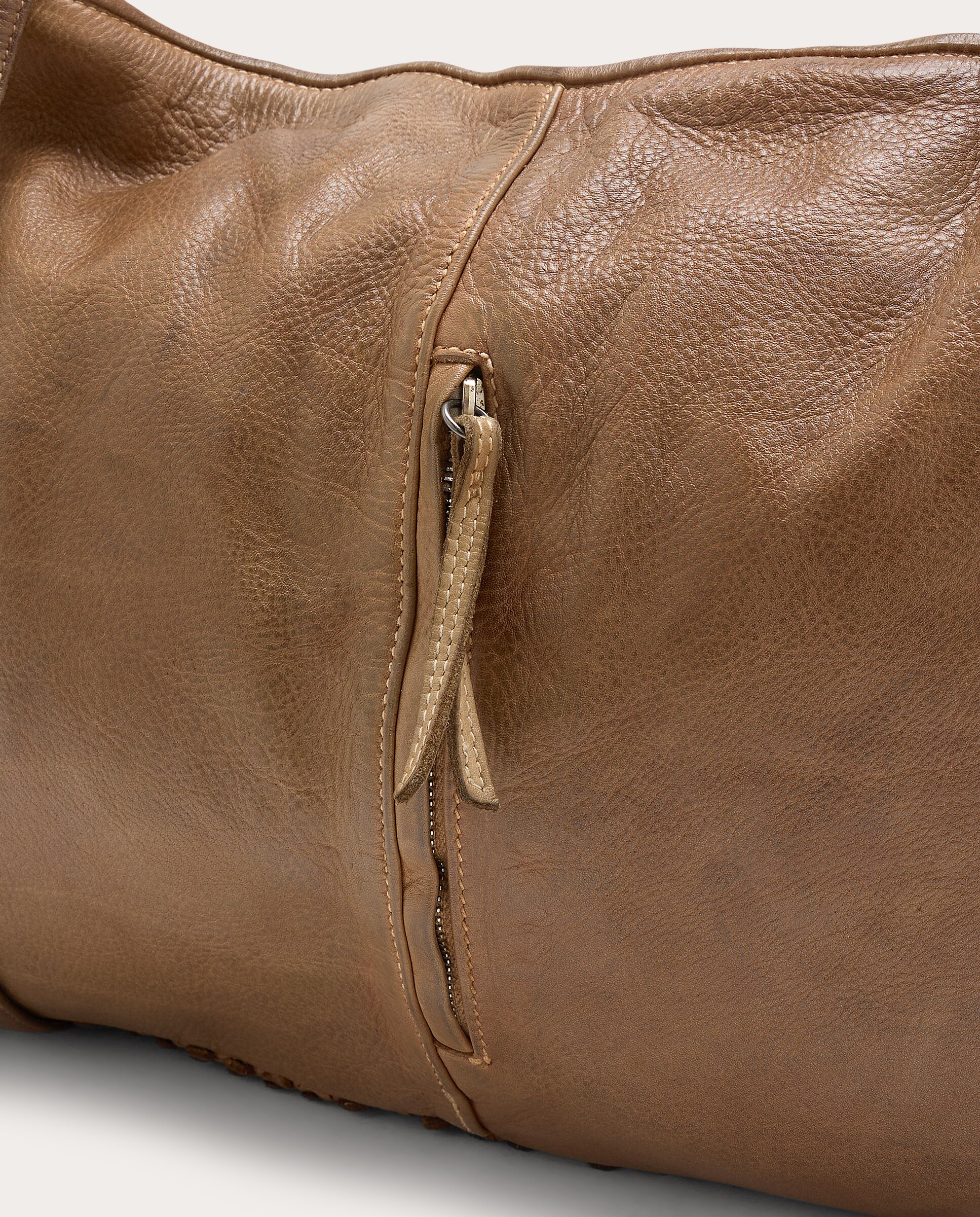 Mala de Ombro Bicolor em Pele Camel-5