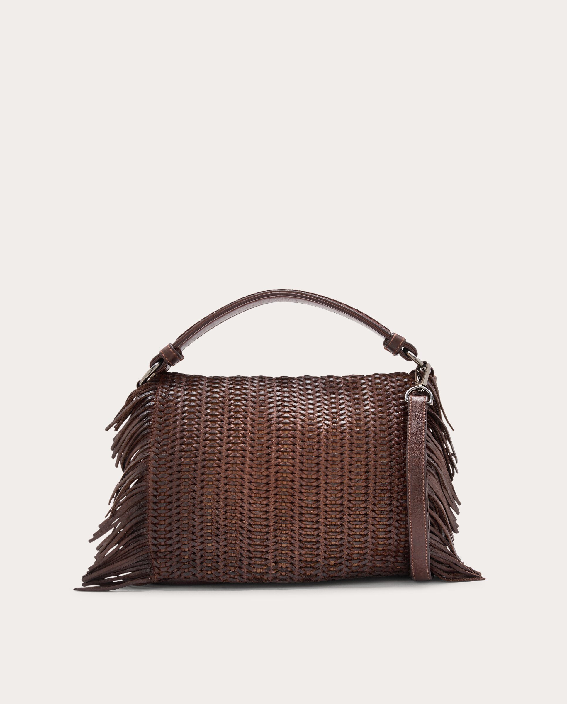 Imagen 0 de Bolso de hombro trenzado de piel Marrón