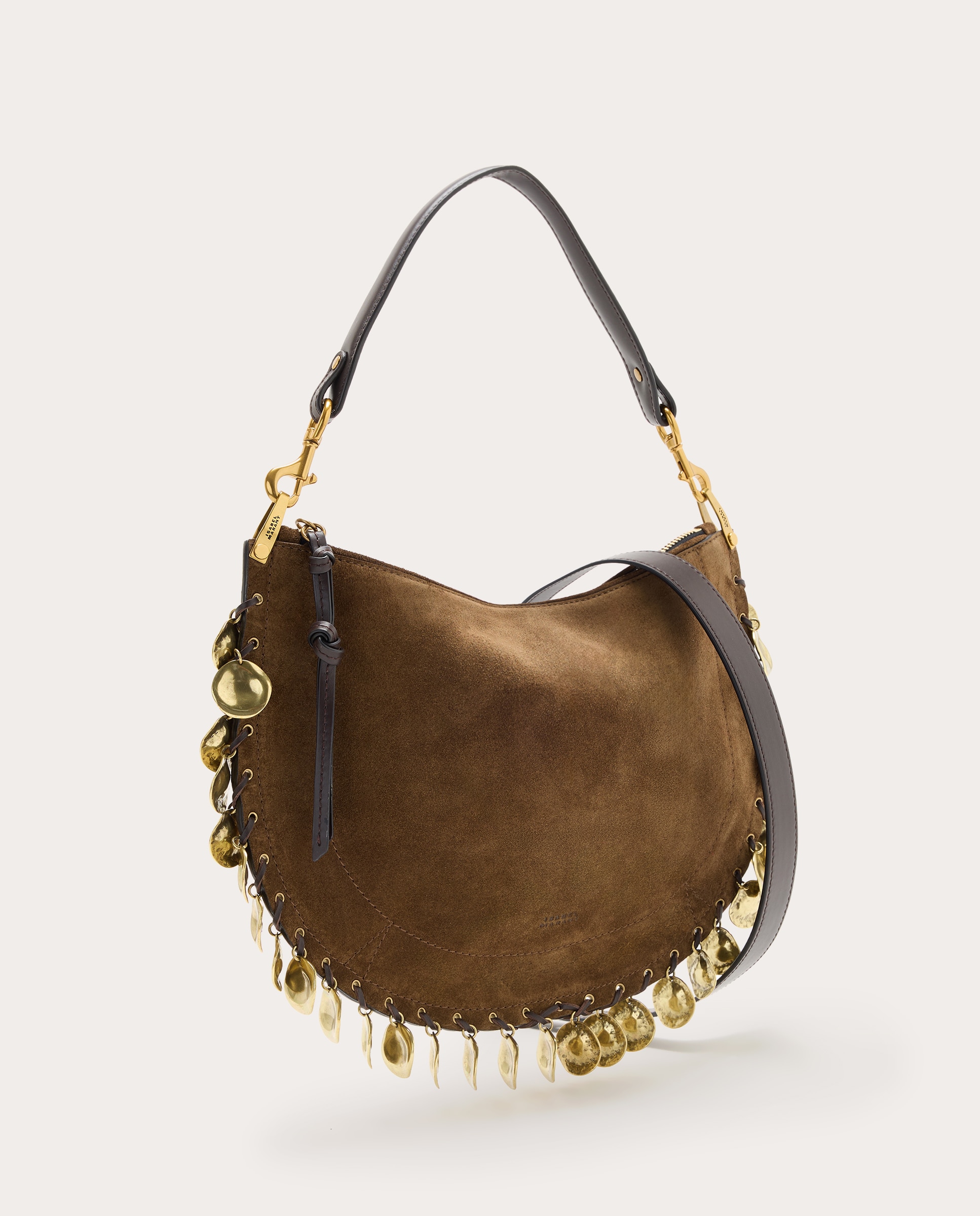 Bolso de hombro Oskan Soft Zipped de ante - Marrón claro Marrón claro-3