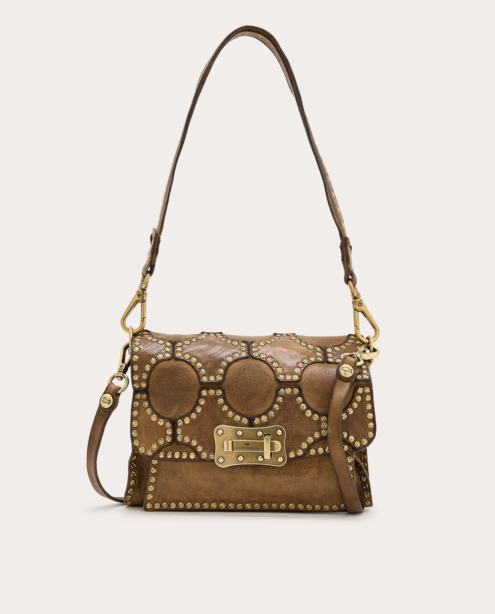 Imagen 1 de Bolso bandolera Agnes de piel Verde militar