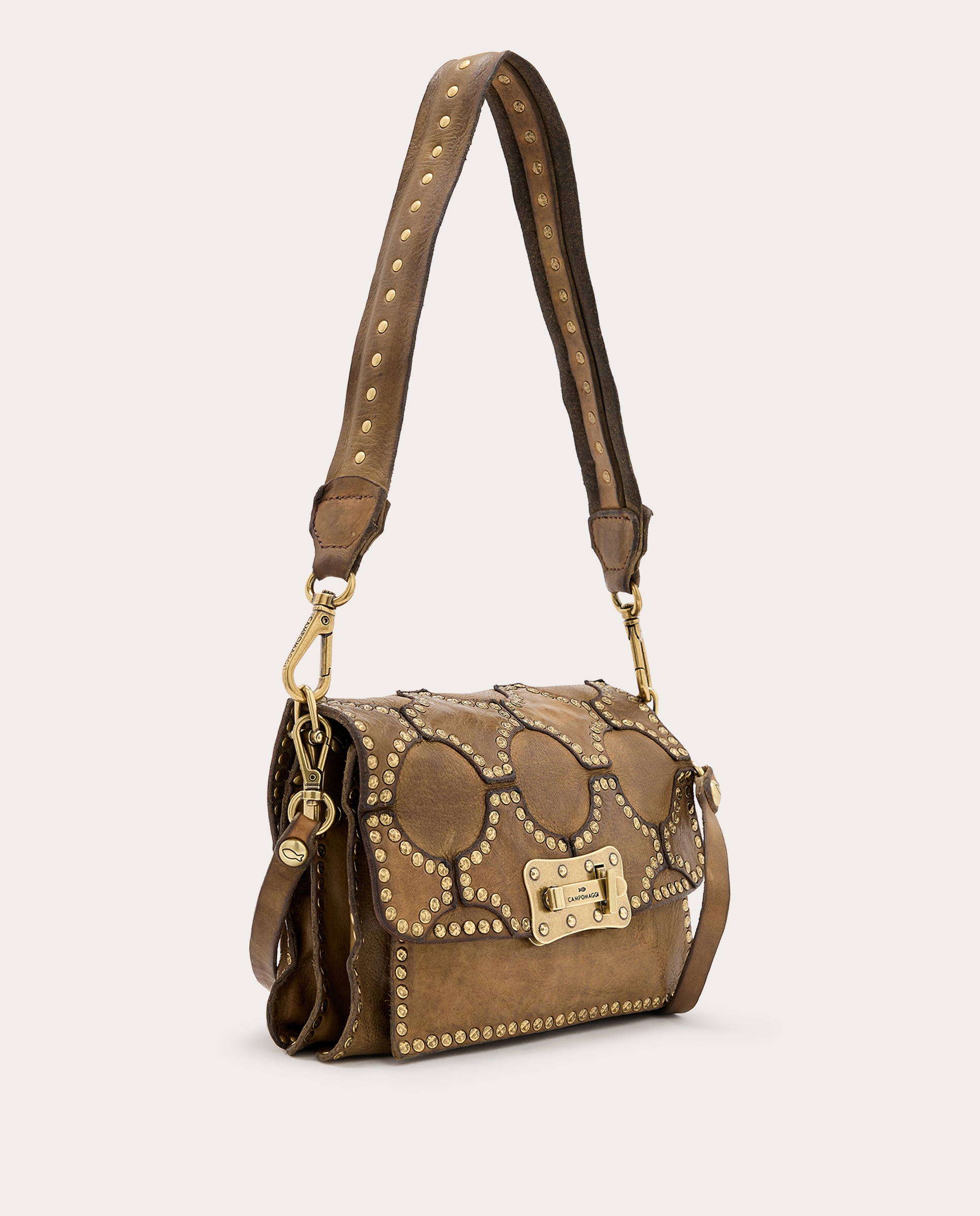 Imagen 3 de Bolso bandolera Agnes de piel - Verde militar Verde militar