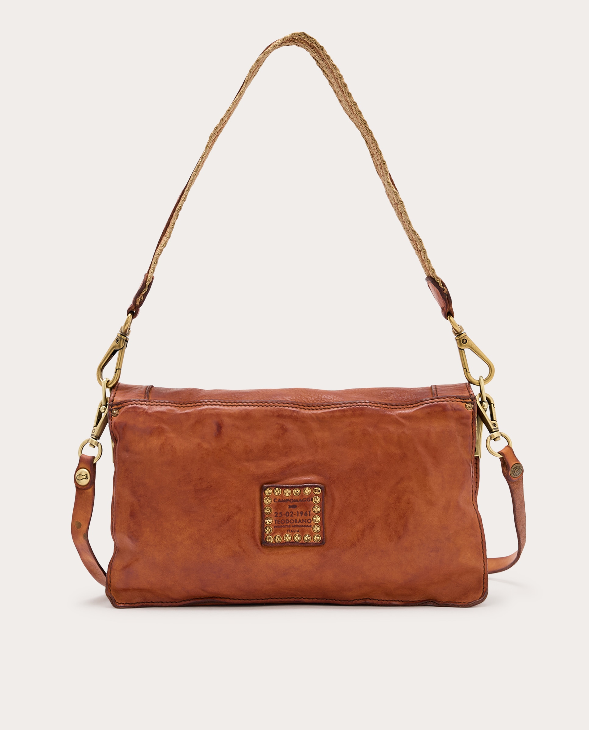 Bolso bandolera Agnes de piel - Marrón claro Marrón claro-2