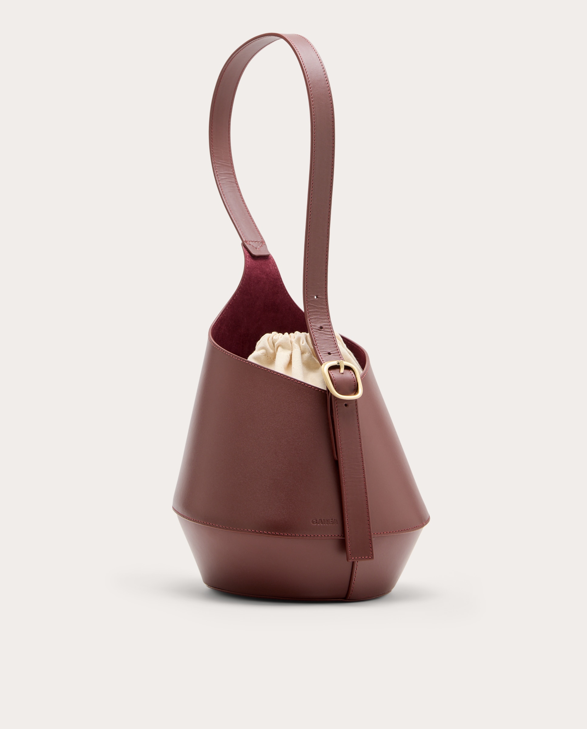 Bolso de hombro Lerna Ample de piel - Marrón claro Marrón claro-2