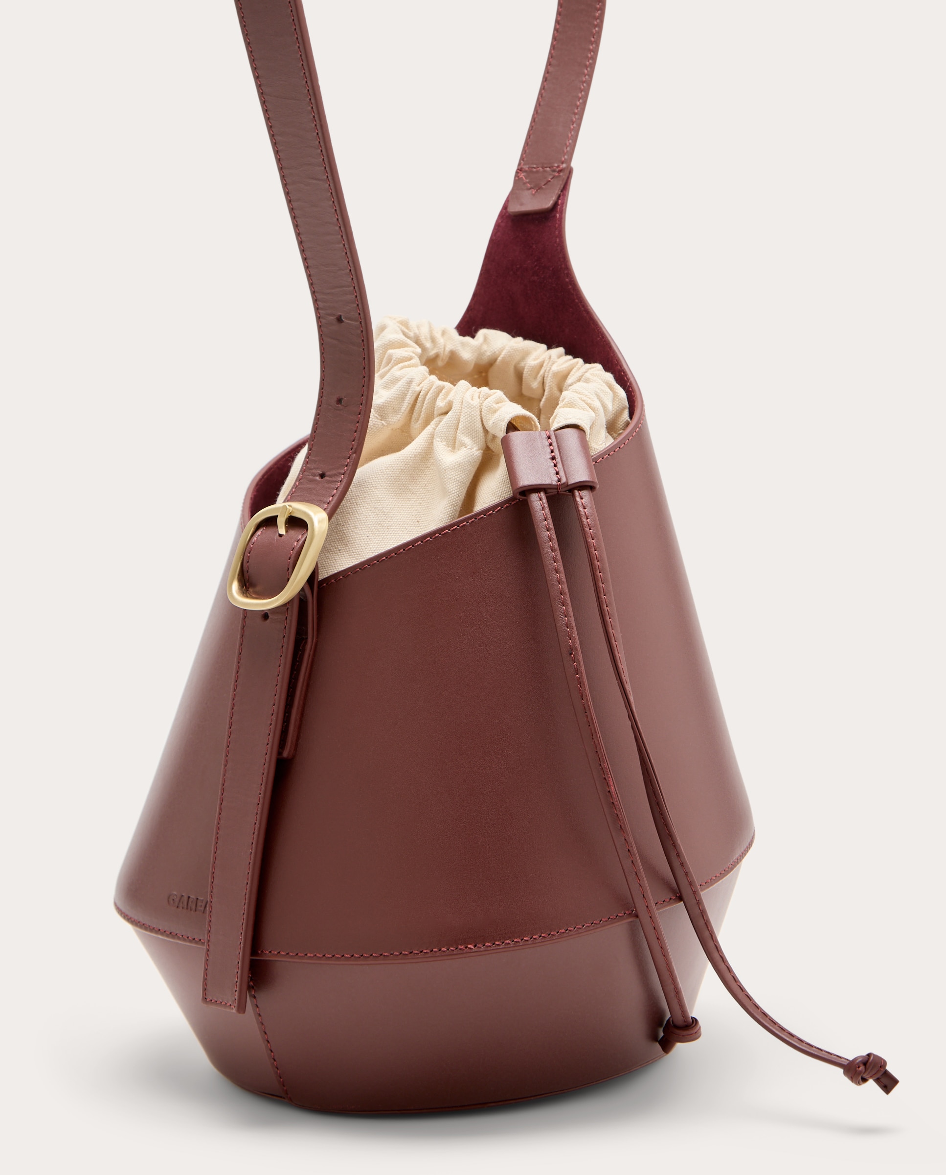 Bolso de hombro Lerna Ample de piel - Marrón claro Marrón claro-4