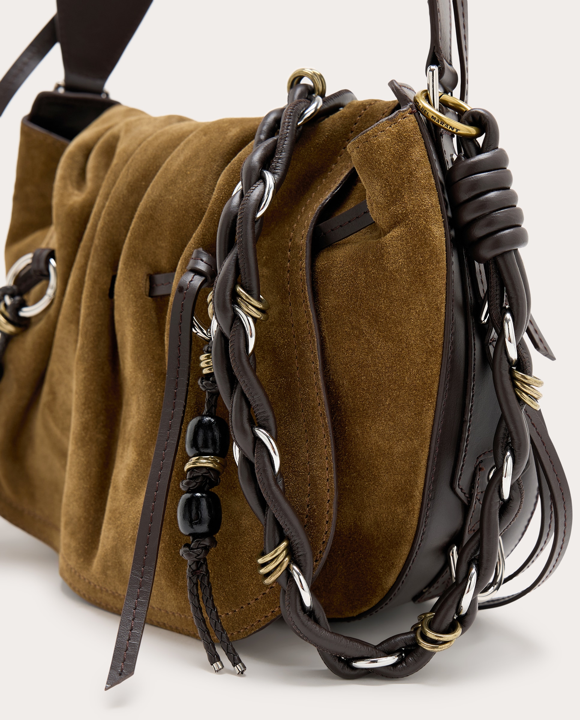 Bolso de hombro Bolton de ante 4
