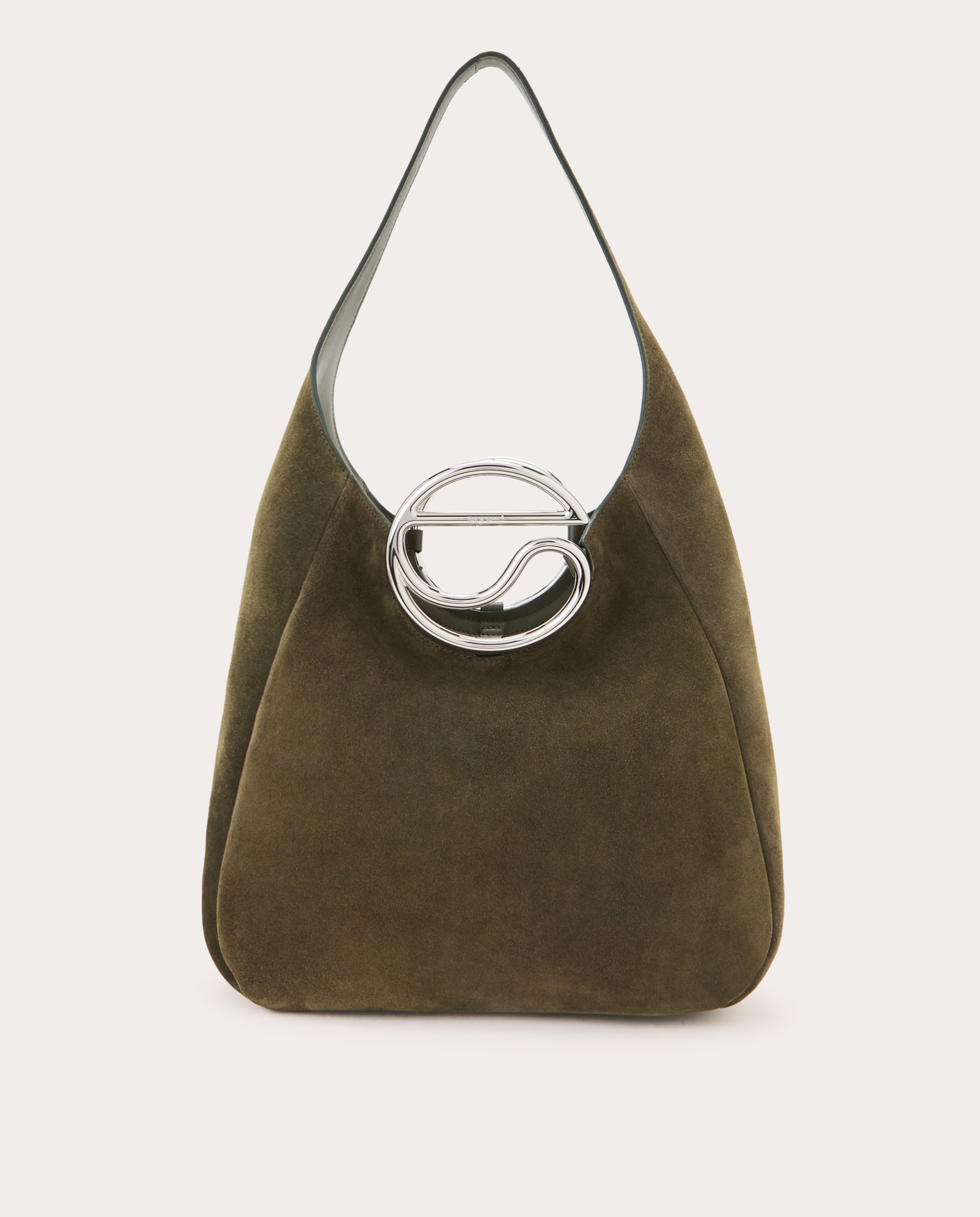 Imagen 1 de Bolso hobo de ante Verde
