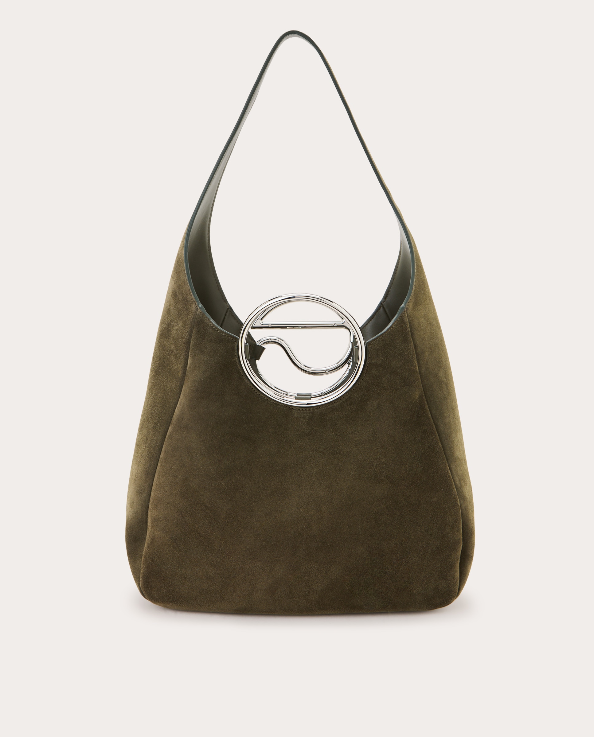 Imagen 2 de Bolso hobo de ante - Verde Verde