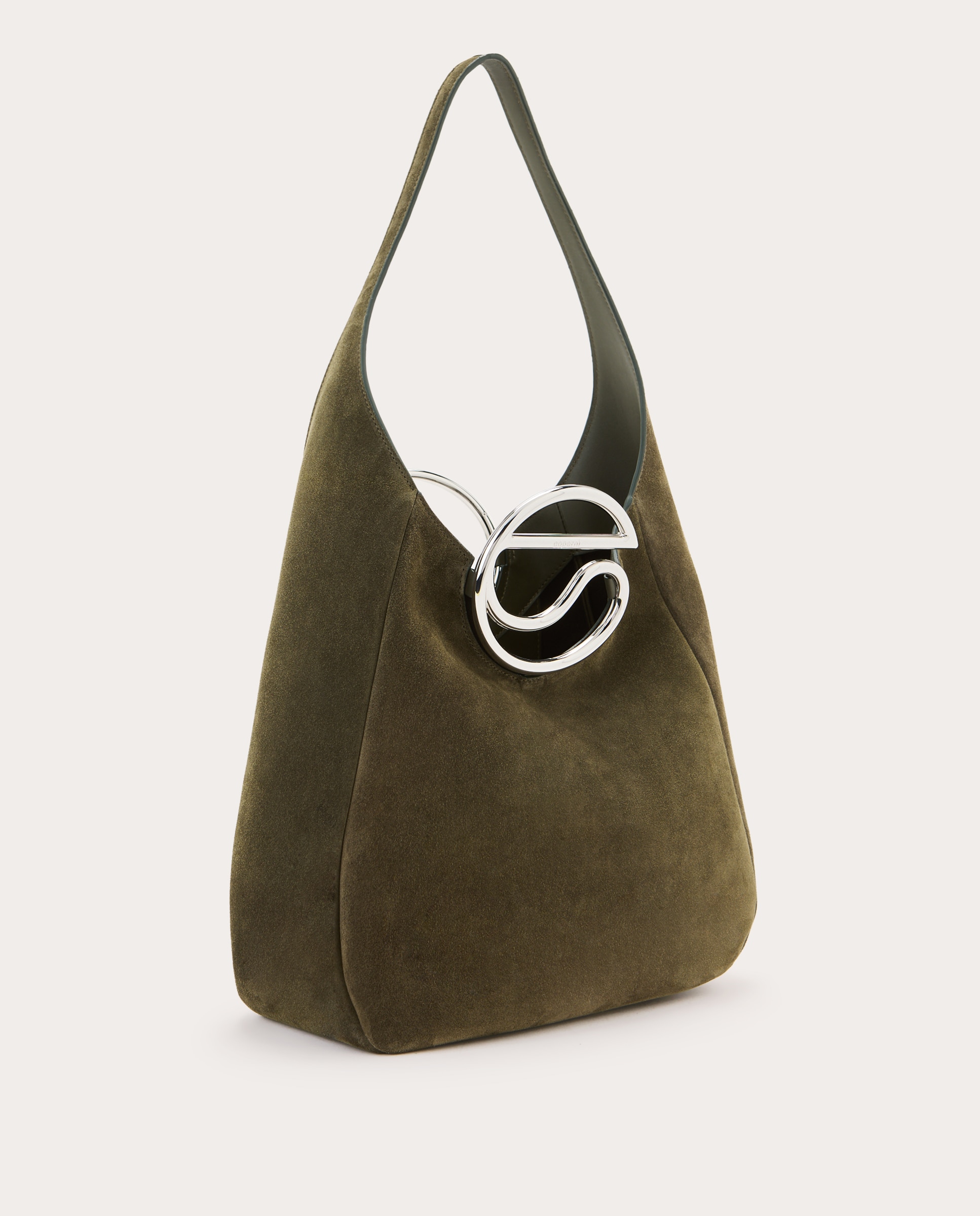 Imagen 3 de Bolso hobo de ante - Verde Verde
