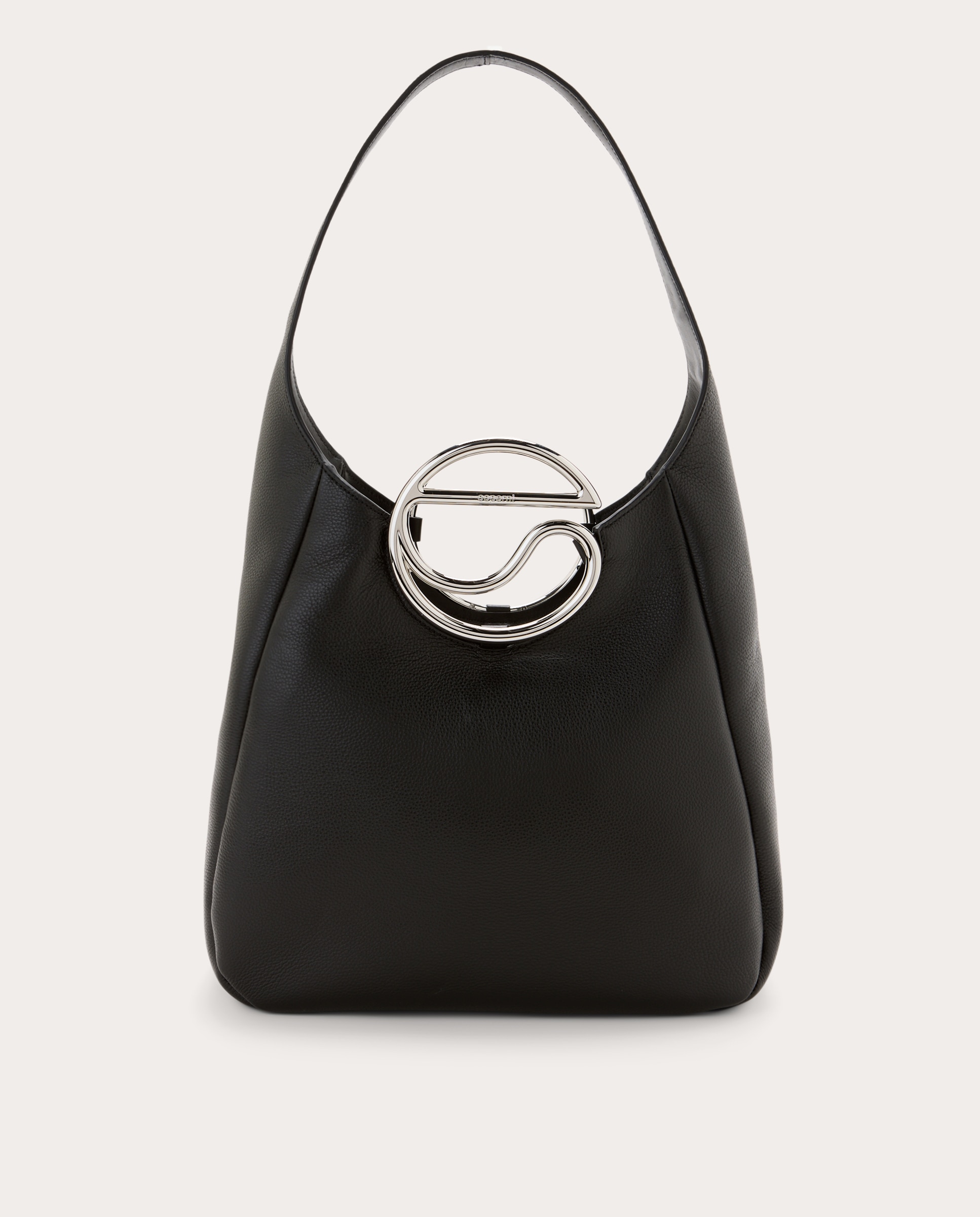 Imagen 1 de Bolso hobo de piel Negro