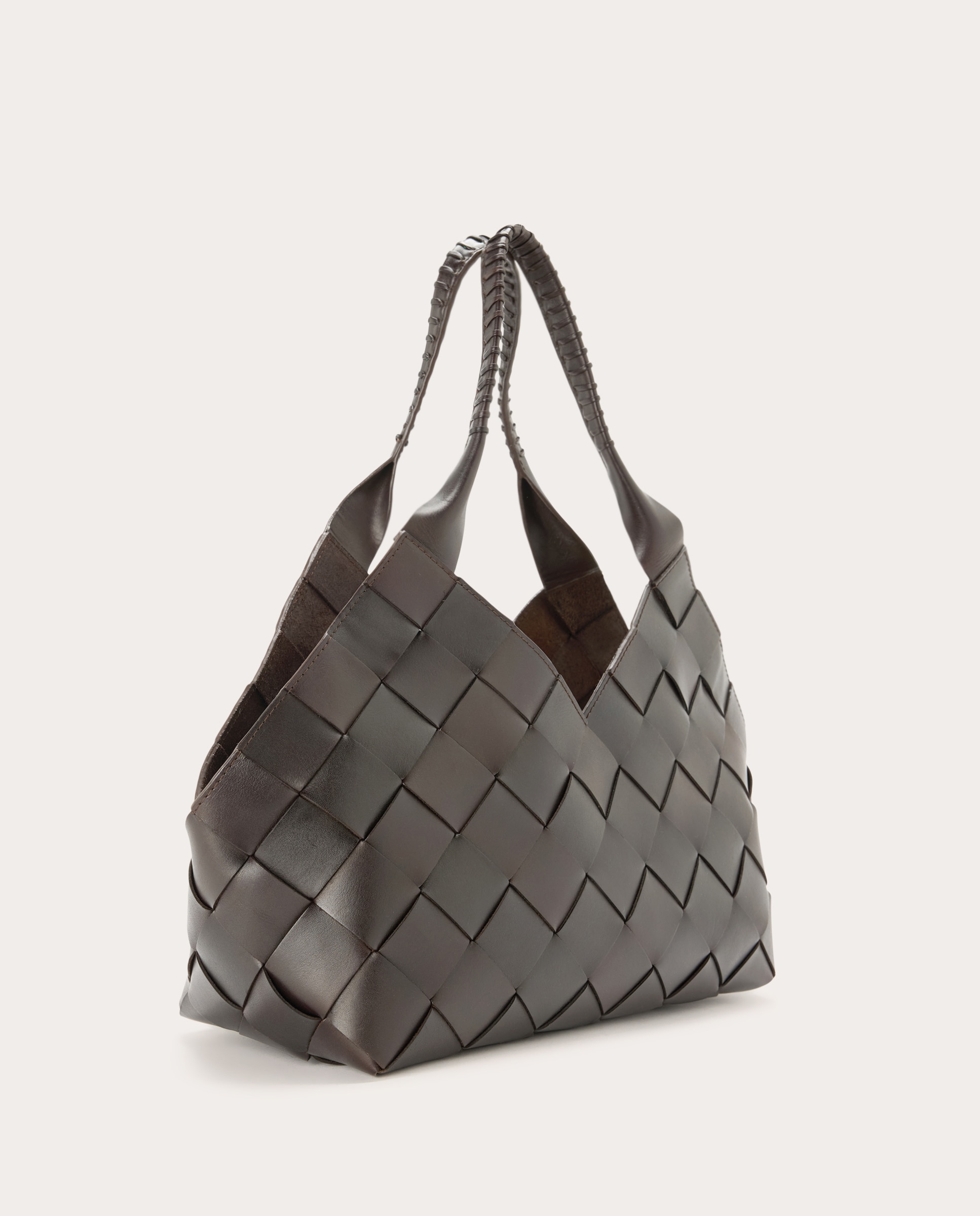 Imagen 2 de Bolso hobo Castello de piel - Marrón oscuro Marrón oscuro