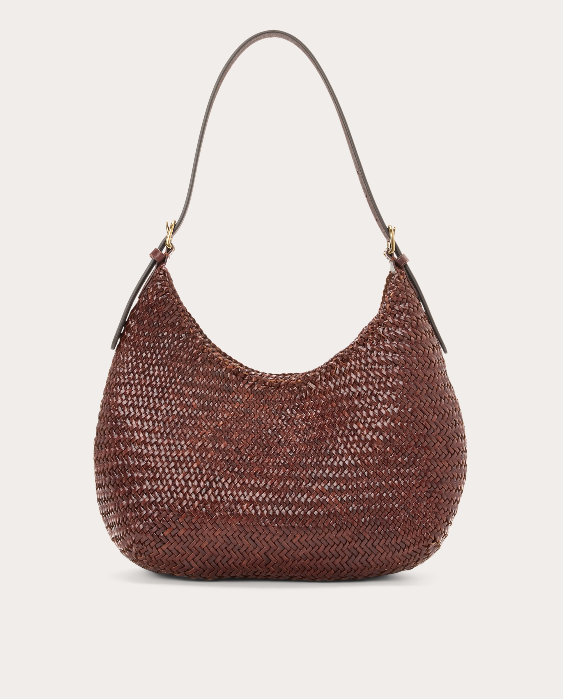 Imagen 1 de Bolso shoulder Luna Mezza de piel Marrón