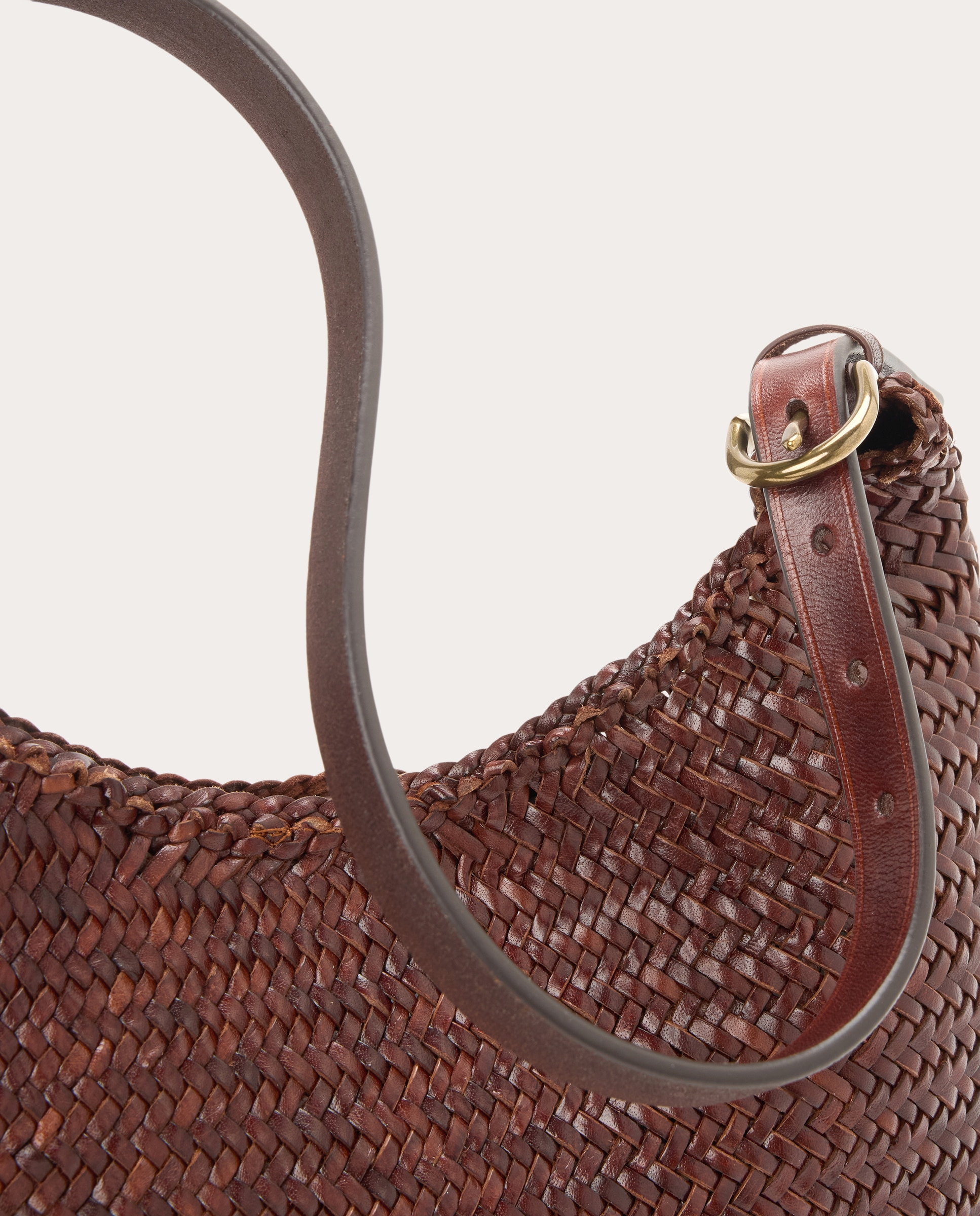 Imagen 4 de Bolso shoulder Luna Mezza de piel - Marrón Marrón