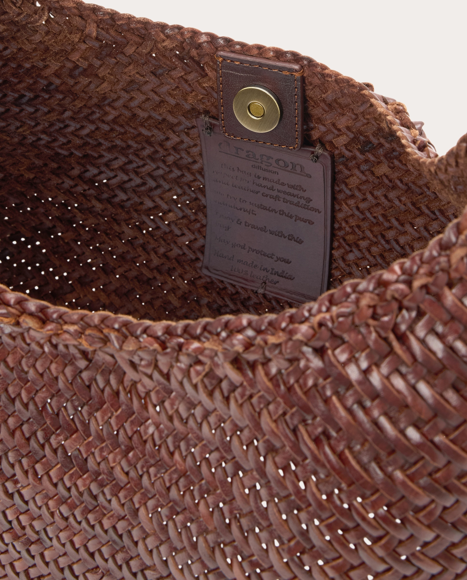 Imagen 5 de Bolso shoulder Luna Mezza de piel - Marrón Marrón