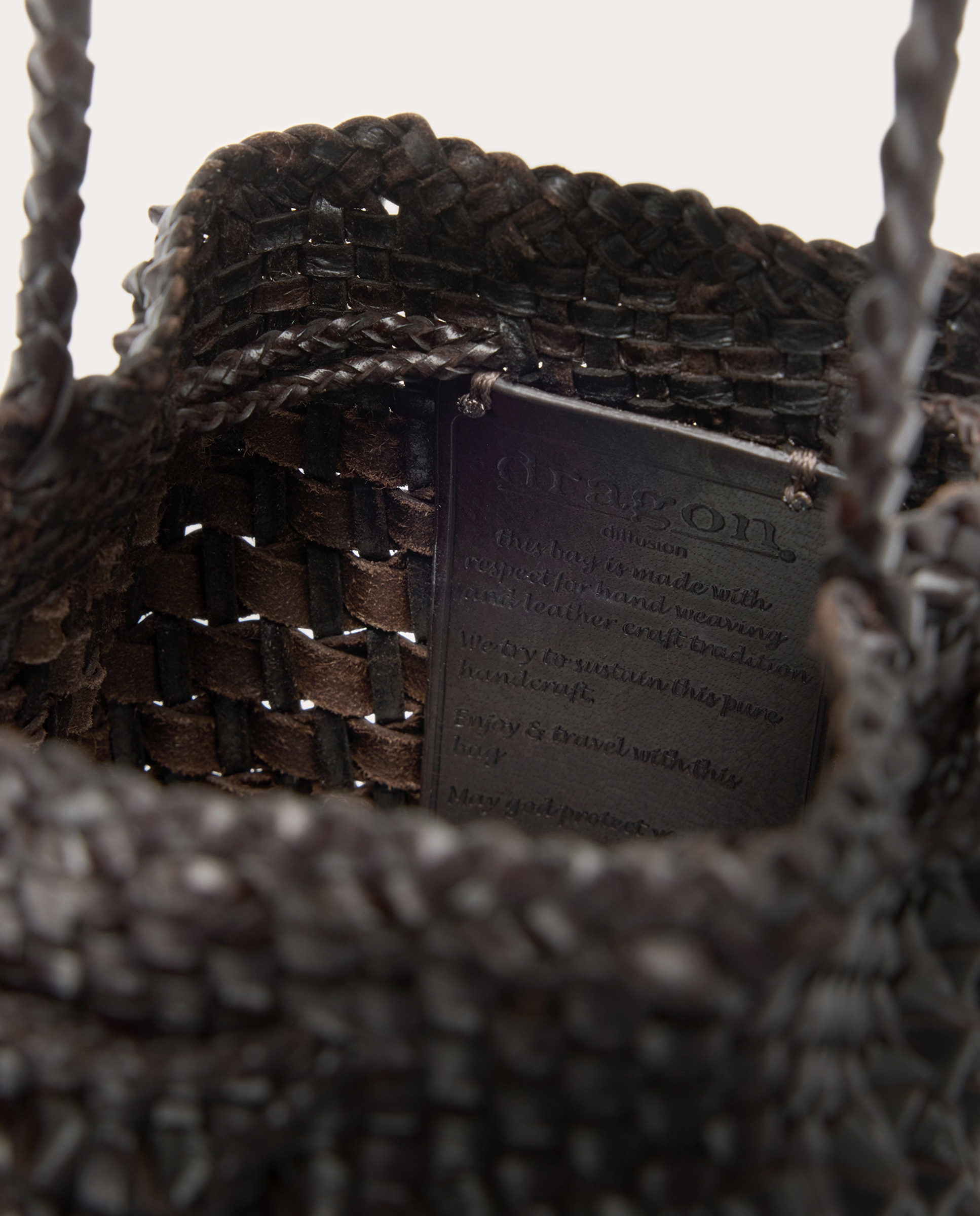 Imagen 5 de Bolso tipo saco Pompon Double de piel - Marrón oscuro Marrón oscuro