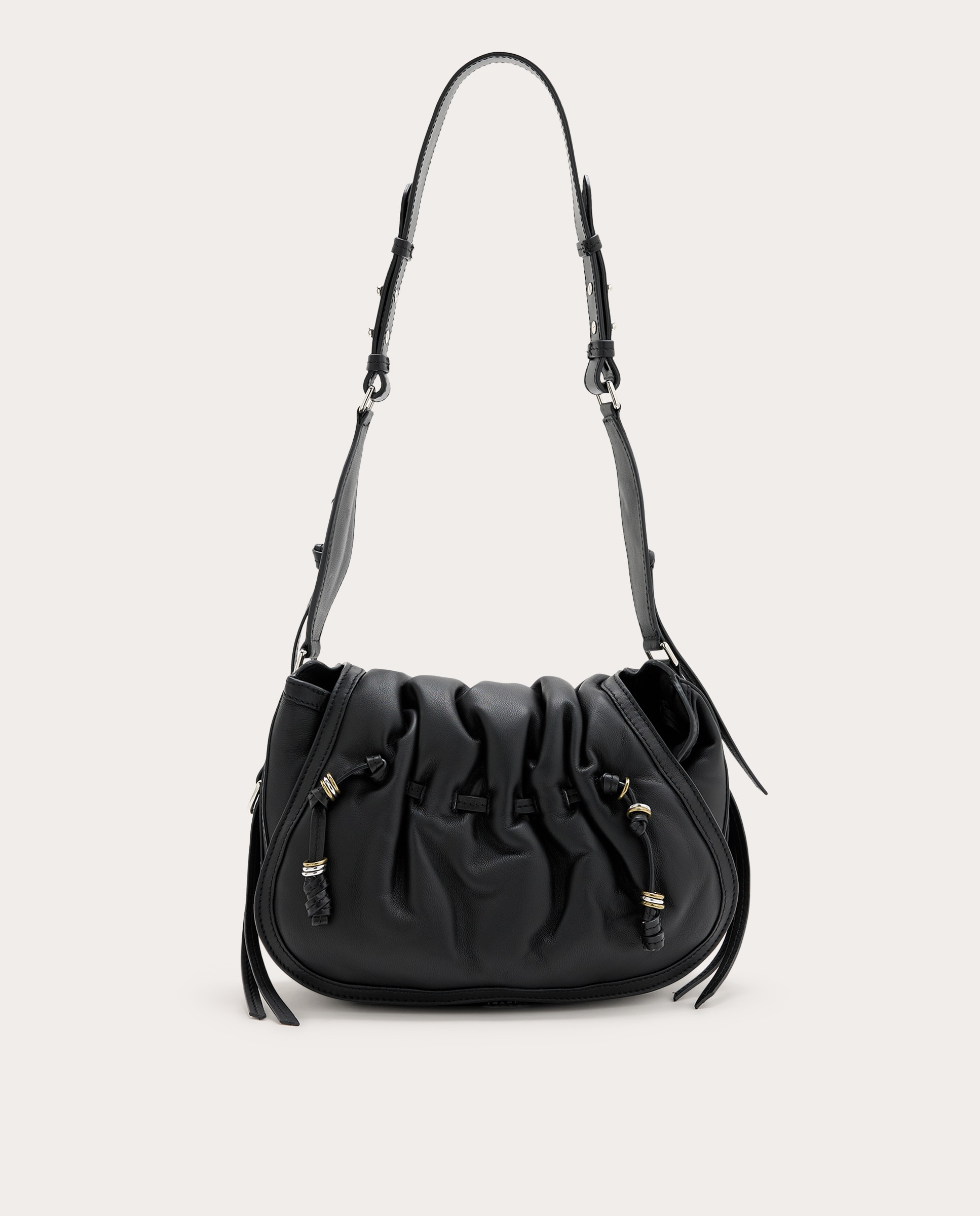 Bolso de hombro Bolton de piel - Negro Negro-1