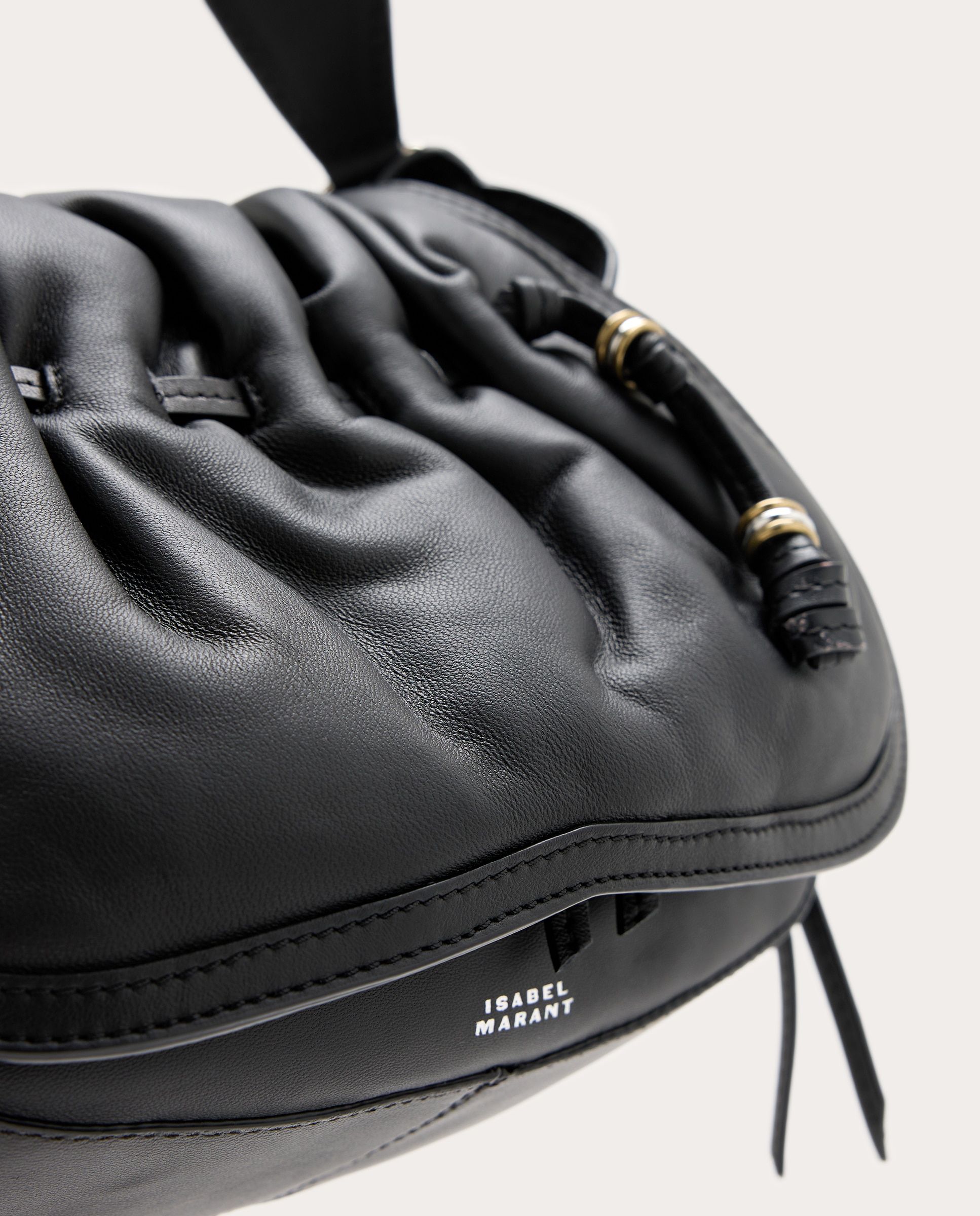 Bolso de hombro Bolton de piel - Negro Negro-6