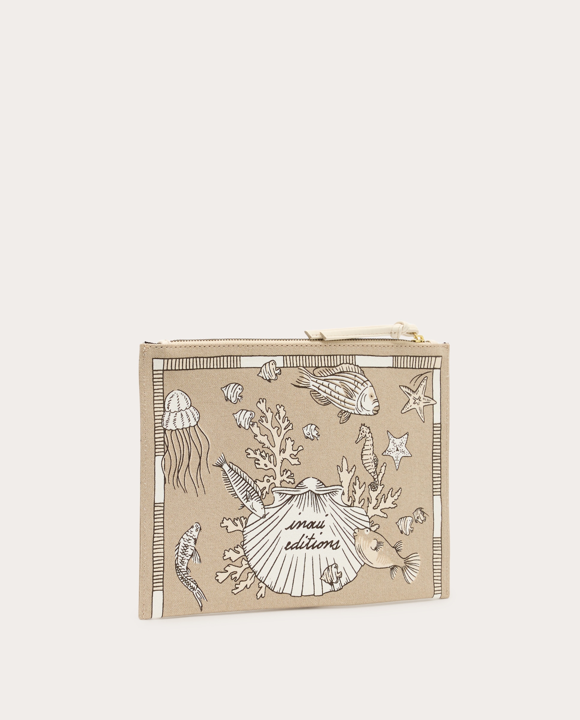 Necessaire Atlas de algodão Bege-3