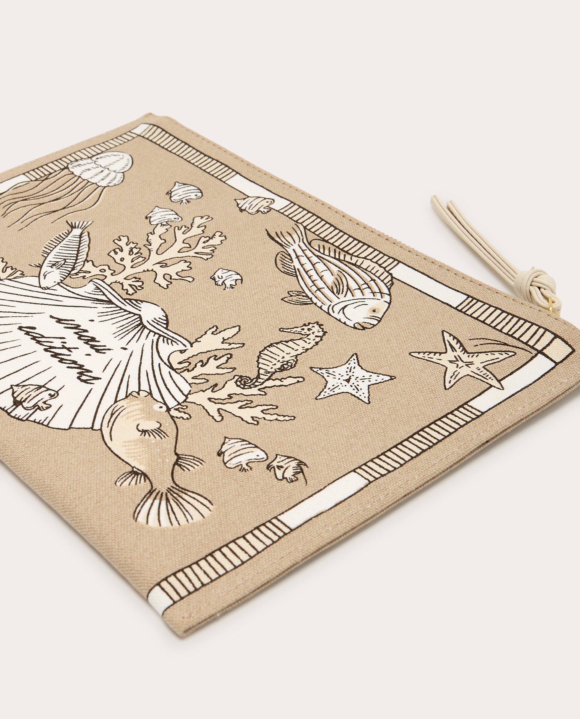 Necessaire Atlas de algodão Bege-4