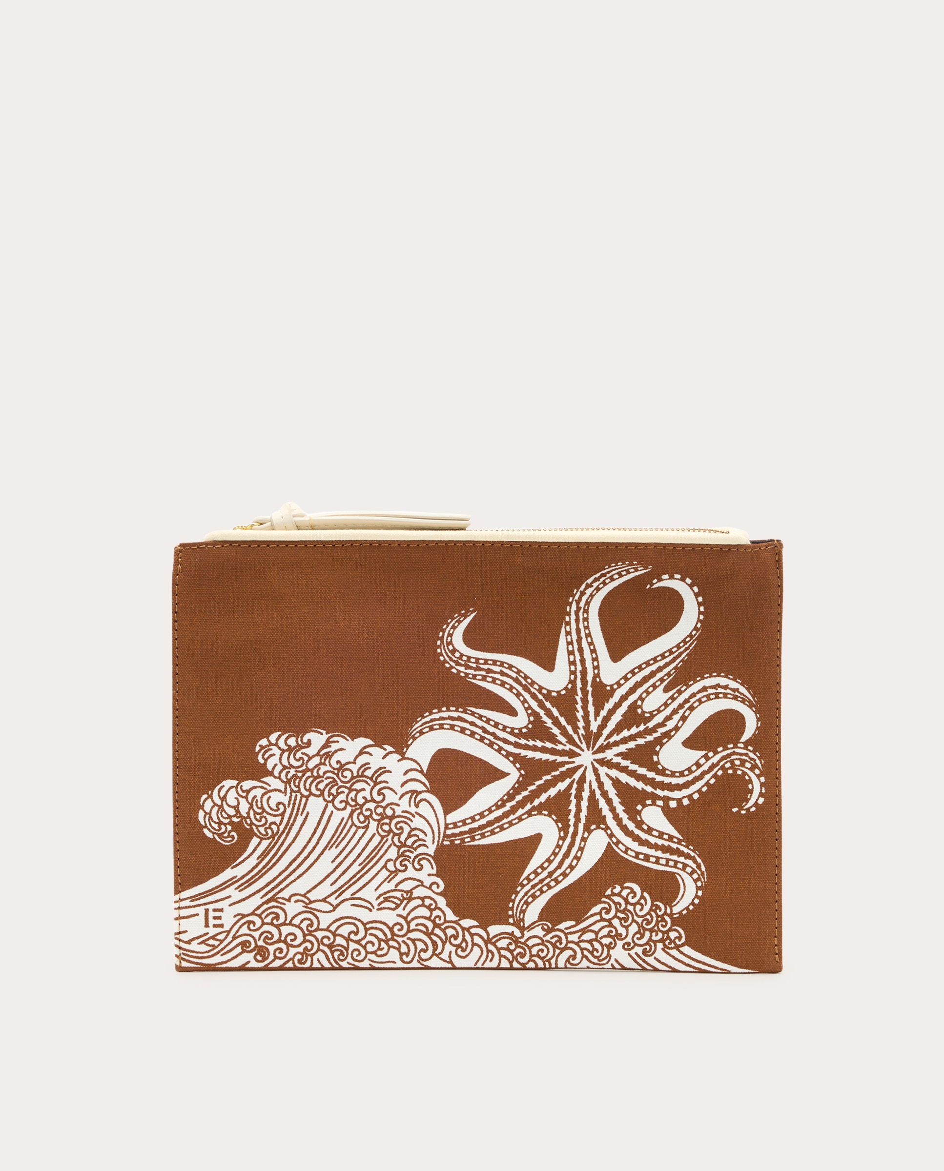 Necessaire Poseidon de algodão Castanho-2