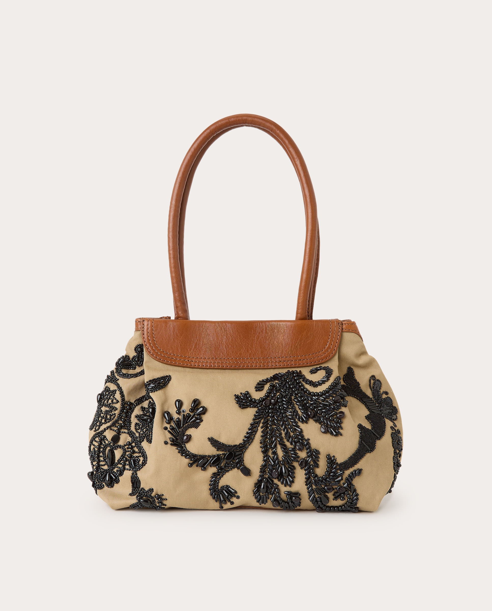 Imagen 0 de Bolso de mano bordado Camel