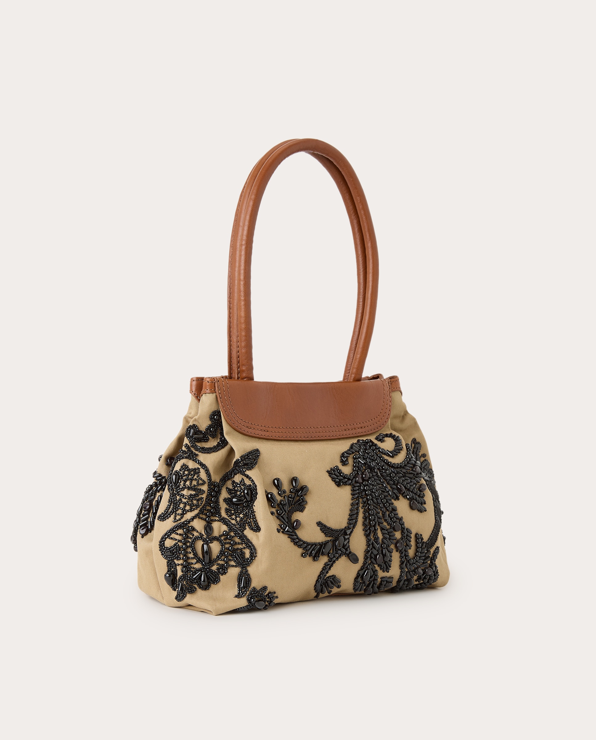 Bolso de mano bordado - Camel Camel-3