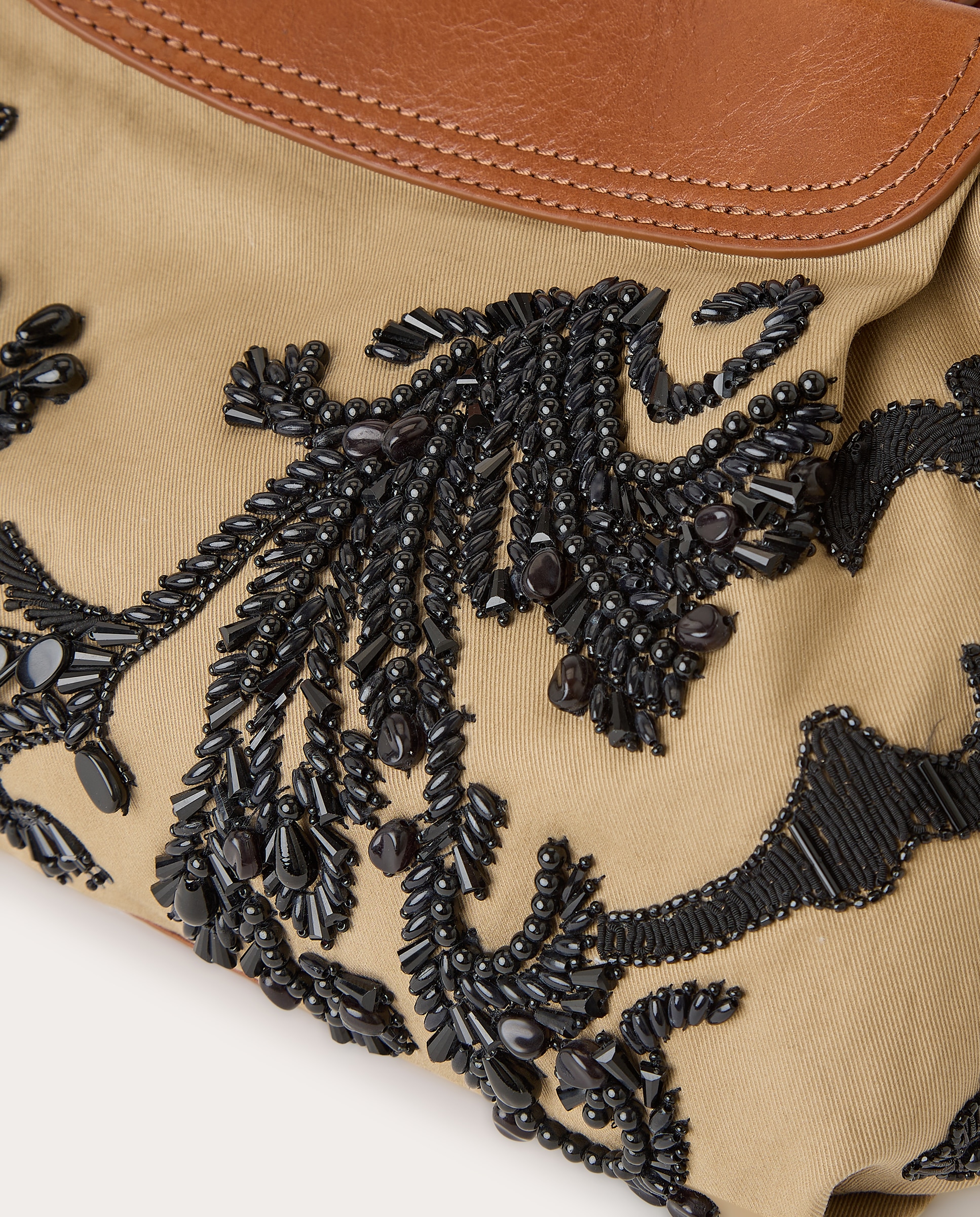 Bolso de mano bordado - Camel Camel-4