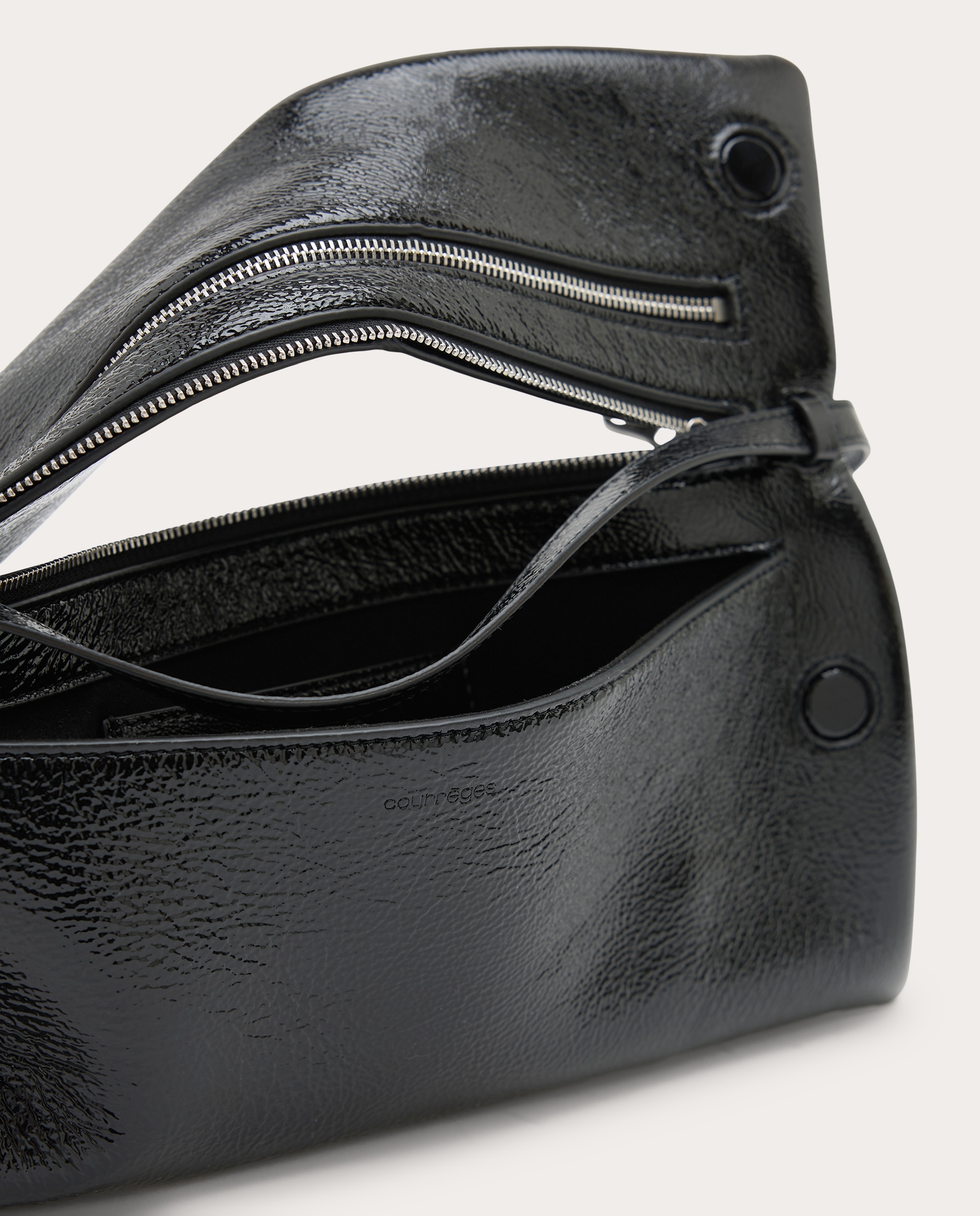 Bolso de mano Cuff de piel - Negro Negro-5