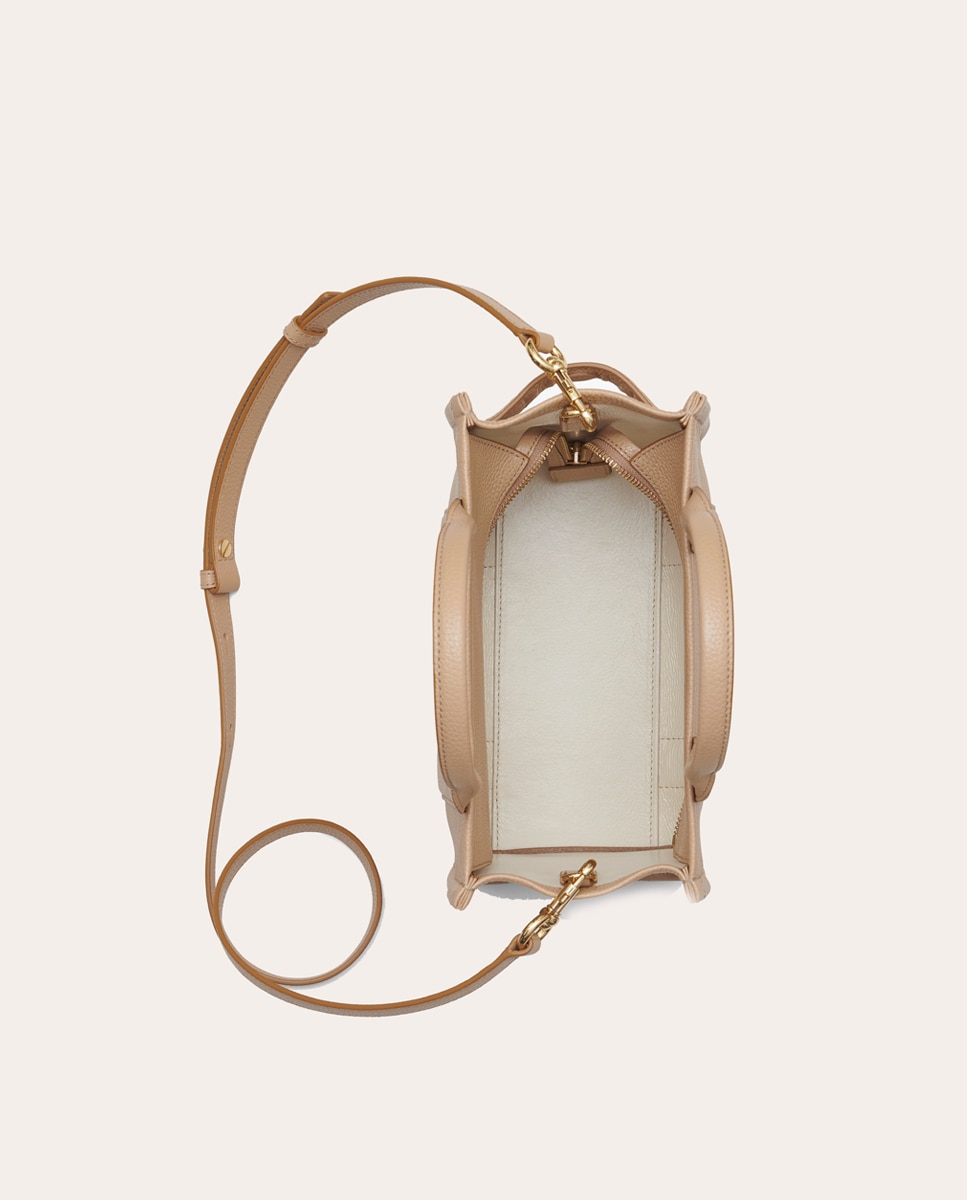 Mala Shopper Traveler Mini em Pele Camel-10