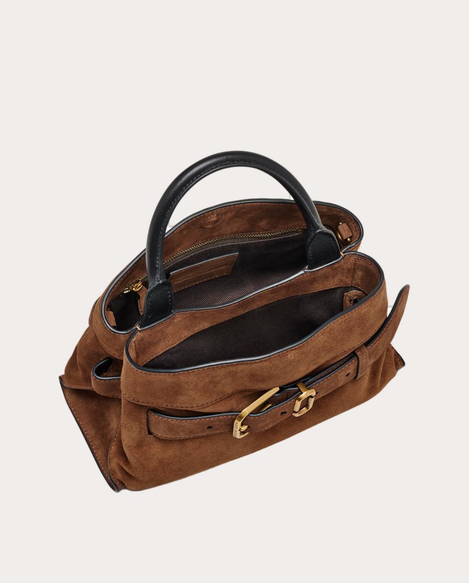 Mala de ombro Dakota Satchel Castanho-3