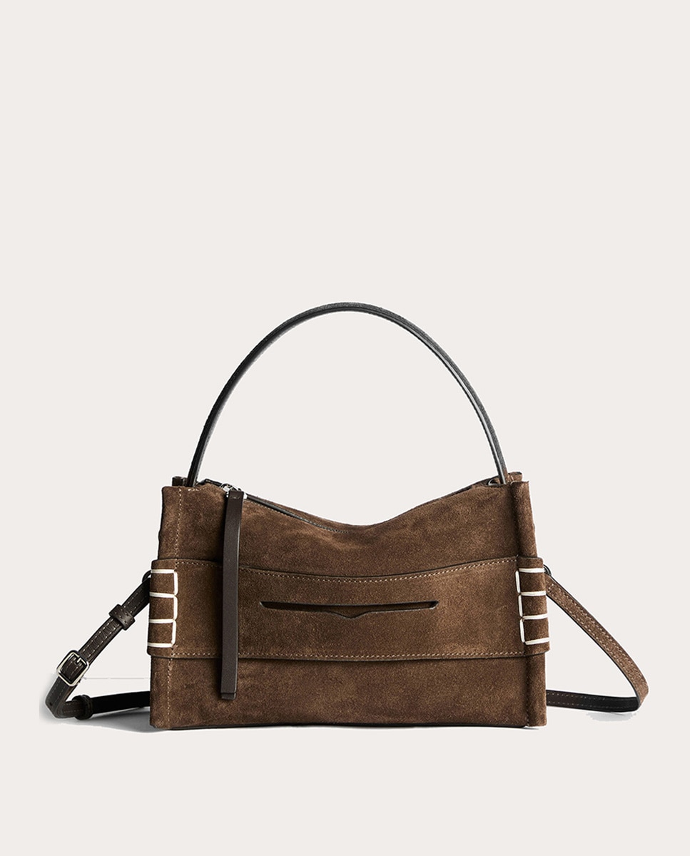 Imagen 0 de Bolso de mano Loafer de piel Marrón oscuro