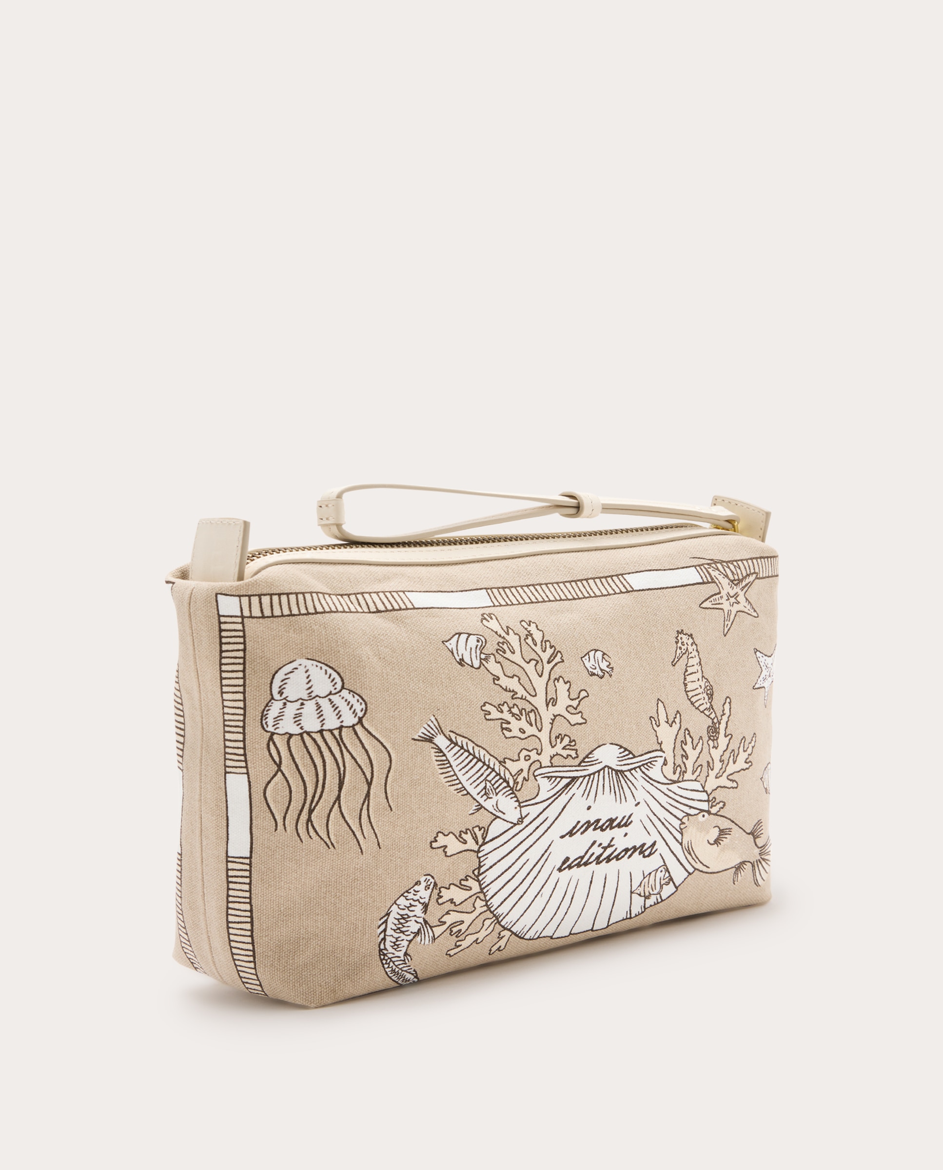 Necessaire Atlas de algodão Bege-3