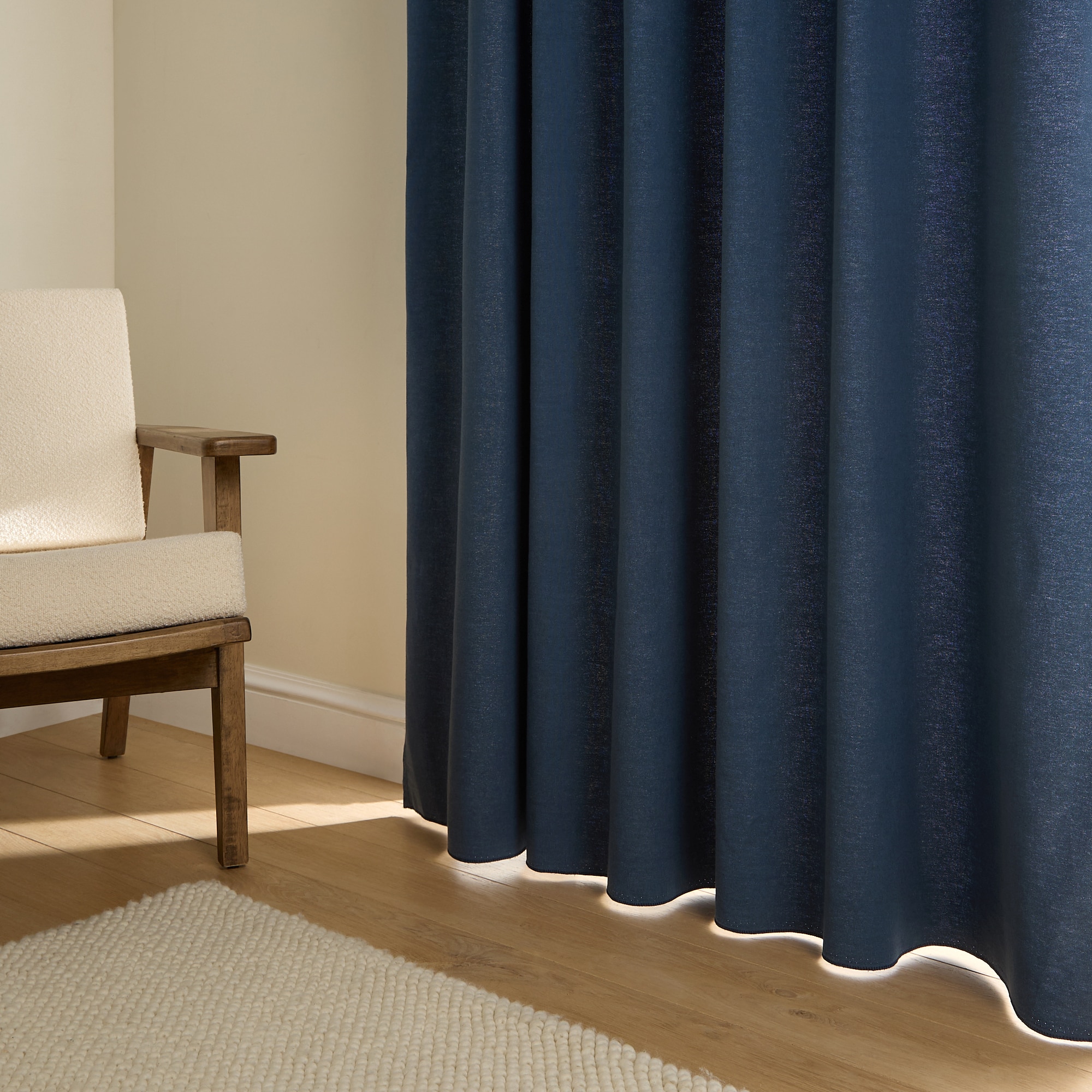 Cortina Confecionada com Sistema Multiusos Dali Azul-1