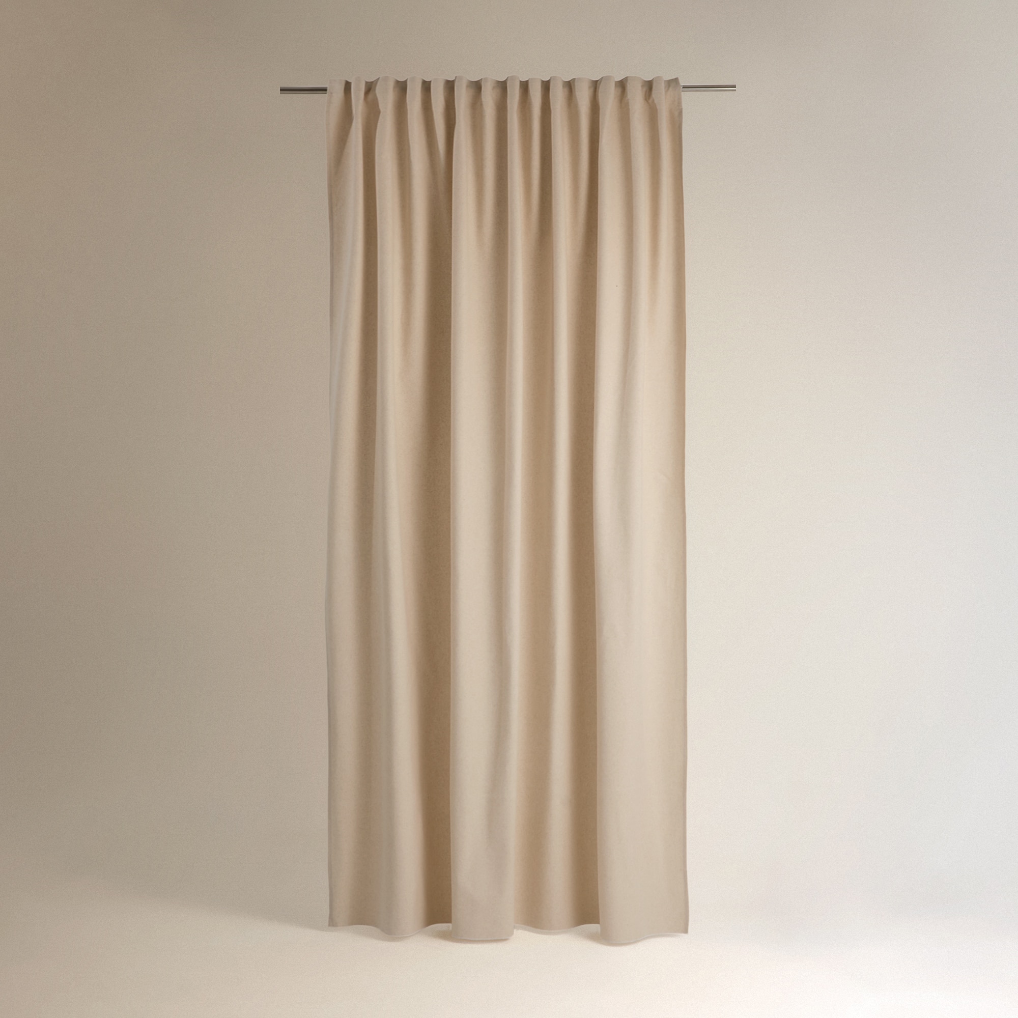 Cortina confeccionada con sistema multiusos Dalí - Beige 180 x 280 cm Beige-2