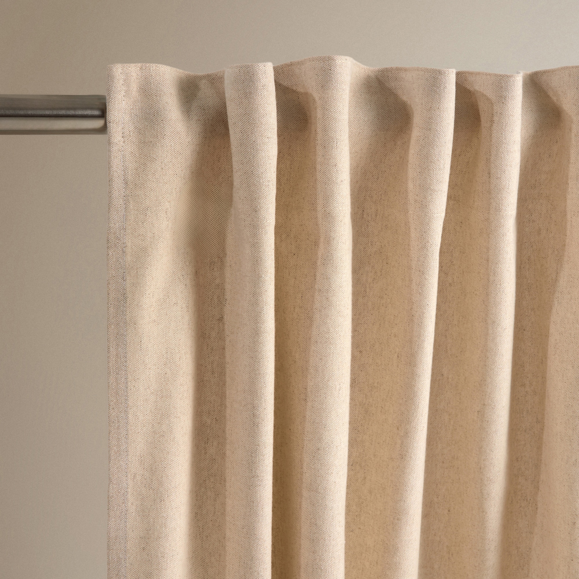 Cortina confeccionada con sistema multiusos Dalí - Beige 180 x 280 cm Beige-3
