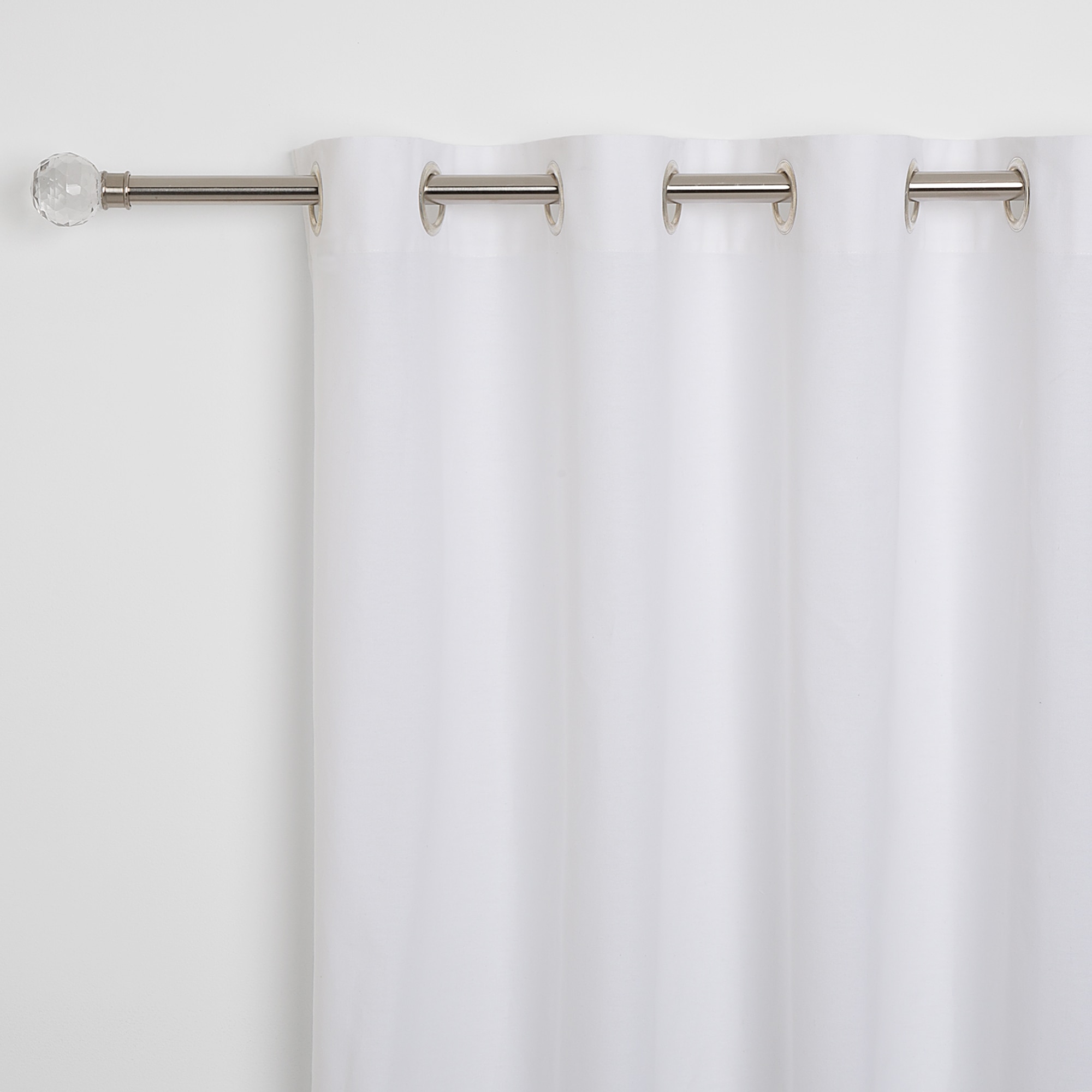 Cortina confeccionada com argolas Basic El Corte Inglés Branco-1