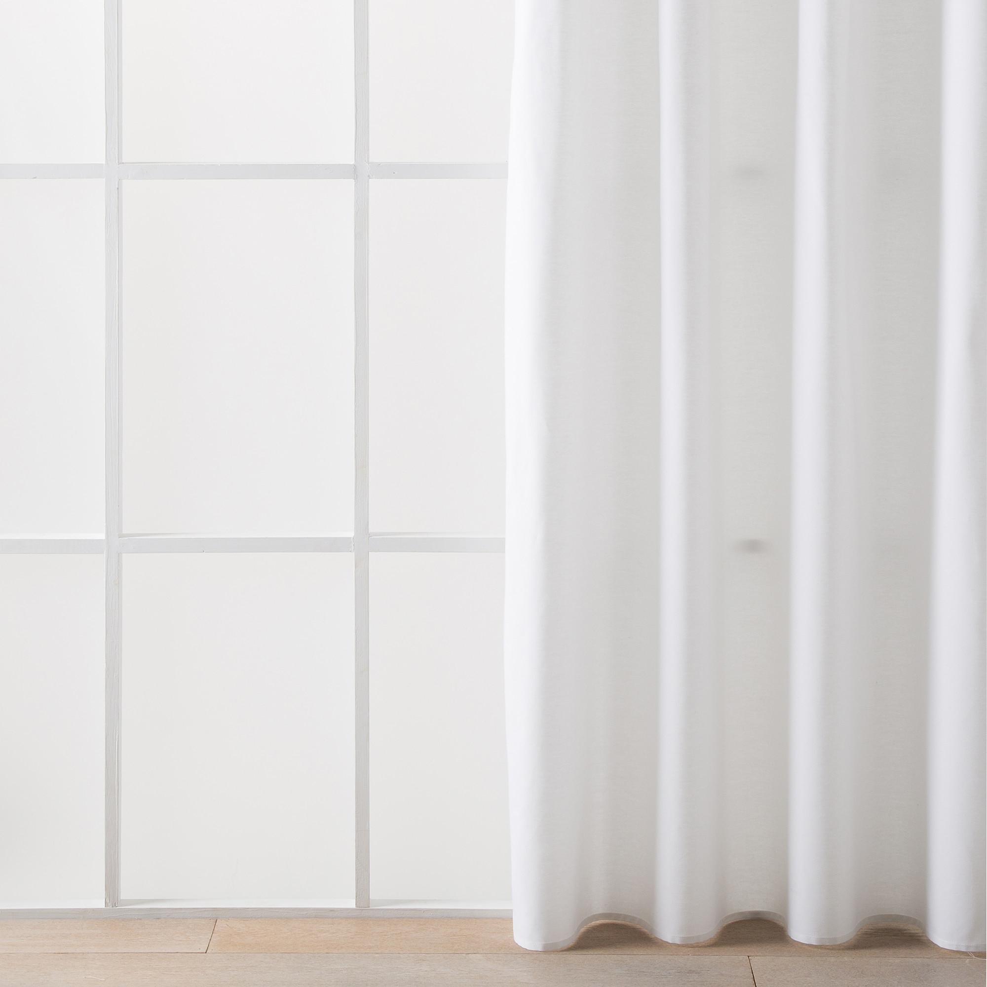 Cortina confeccionada com argolas Basic El Corte Inglés Branco-2