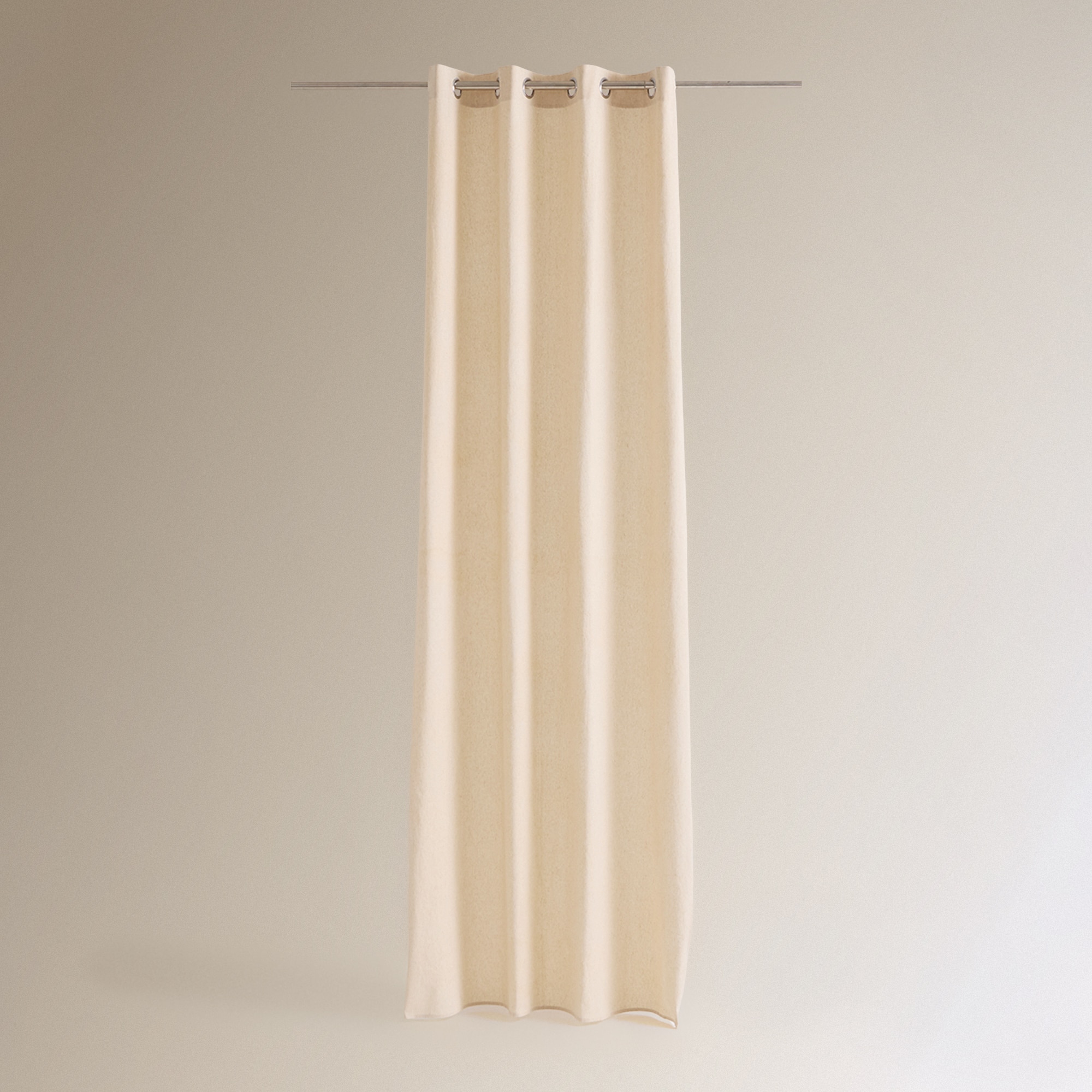 Cortina confeccionada com argolas Basic El Corte Inglés Linho-2