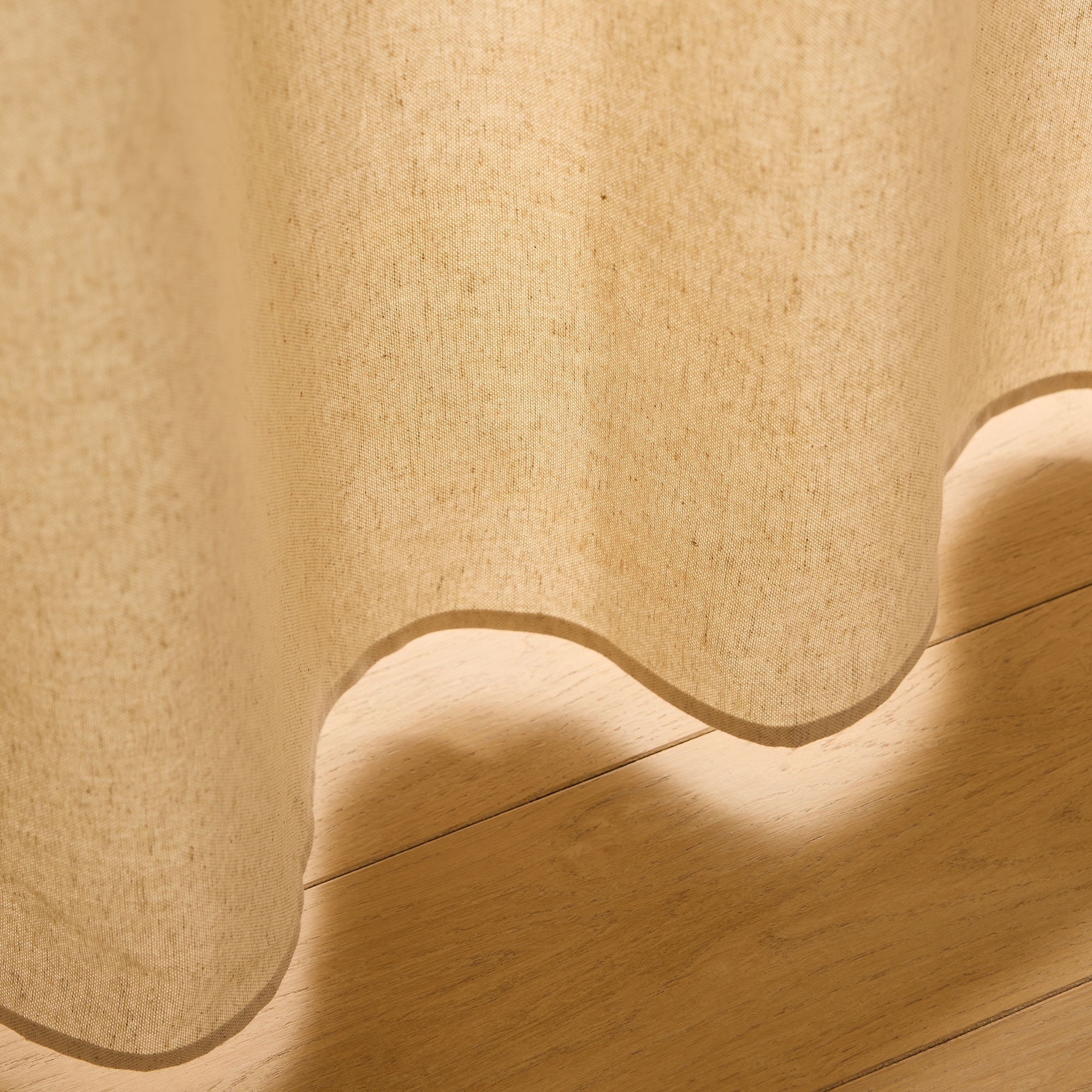 Cortina confeccionada com argolas Basic El Corte Inglés Linho-4