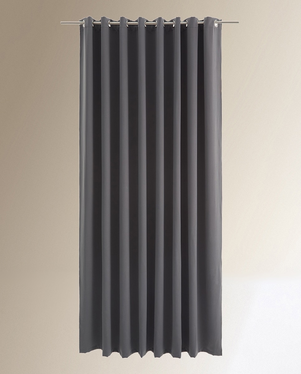 Cortina confeccionada con ollados Black Out XL El Corte Inglés - Gris marengo 280 x 300 cm Gris marengo-4