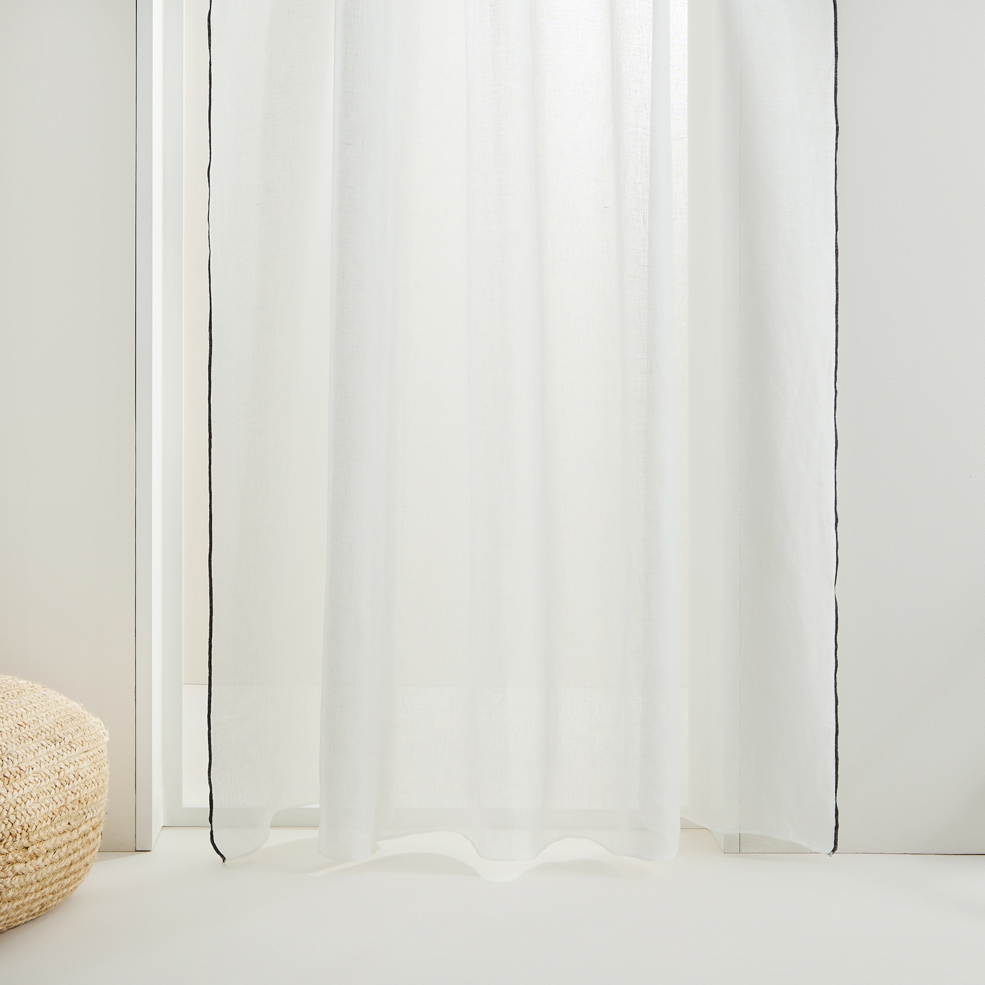 Visillo con sistema multiusos Overlock El Corte Inglés - Blanco 180 x 270 cm Blanco-1