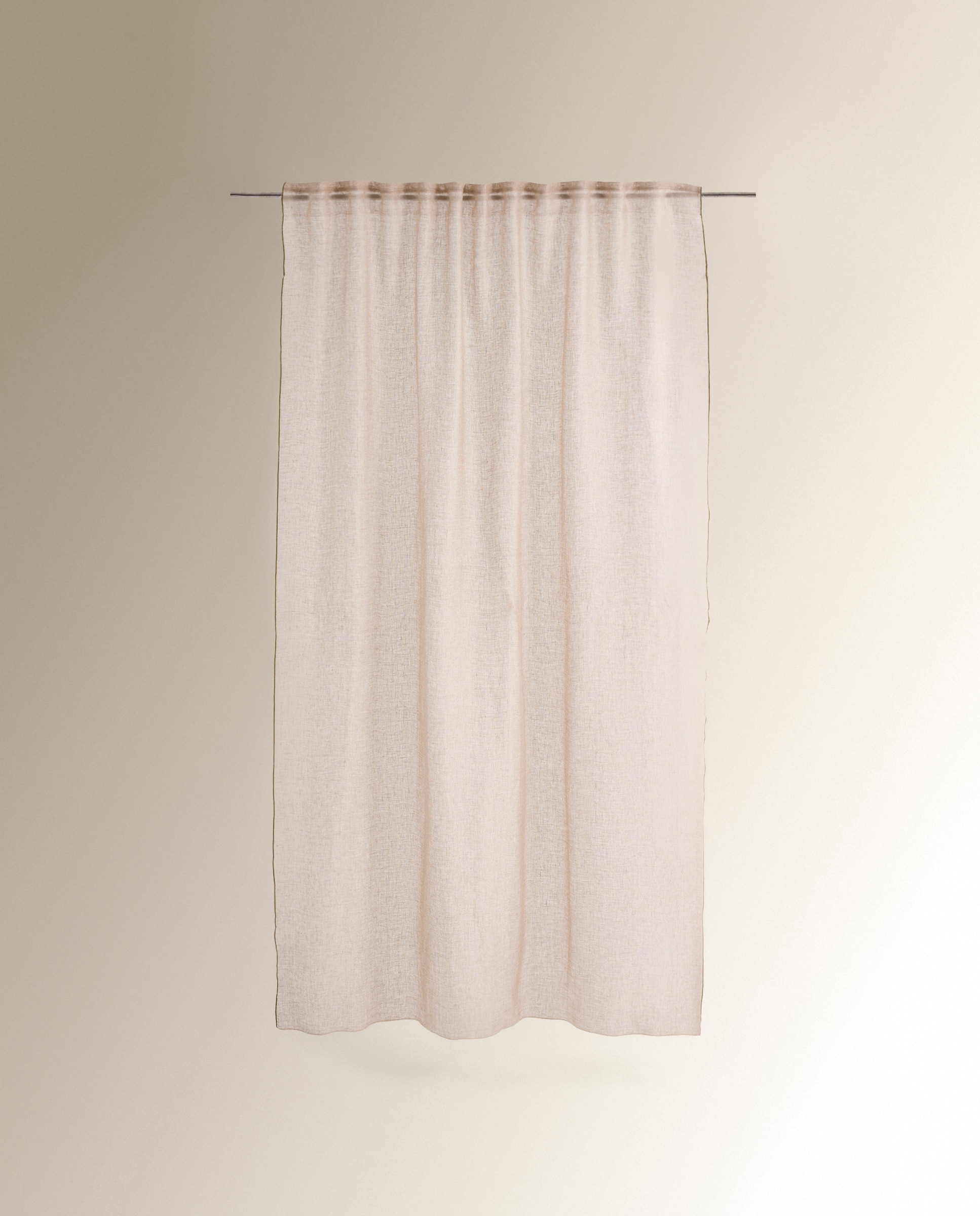 Imagen 2 de Visillo con sistema multiusos Overlock - Beige 180 x 270 cm Beige